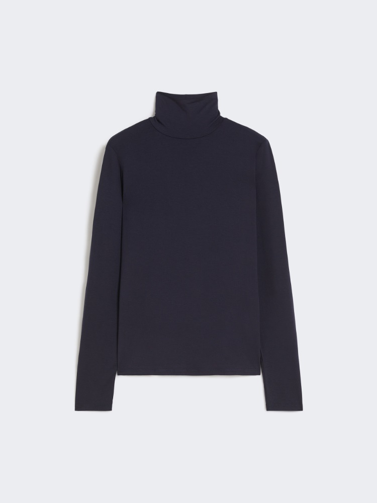 Stretch viscose turtleneck - NAVY - Weekend - 2