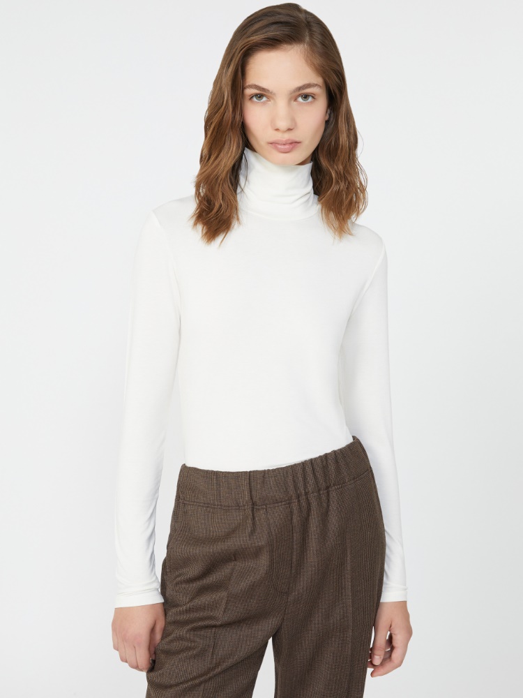 Stretch viscose turtleneck - ECRU - Weekend