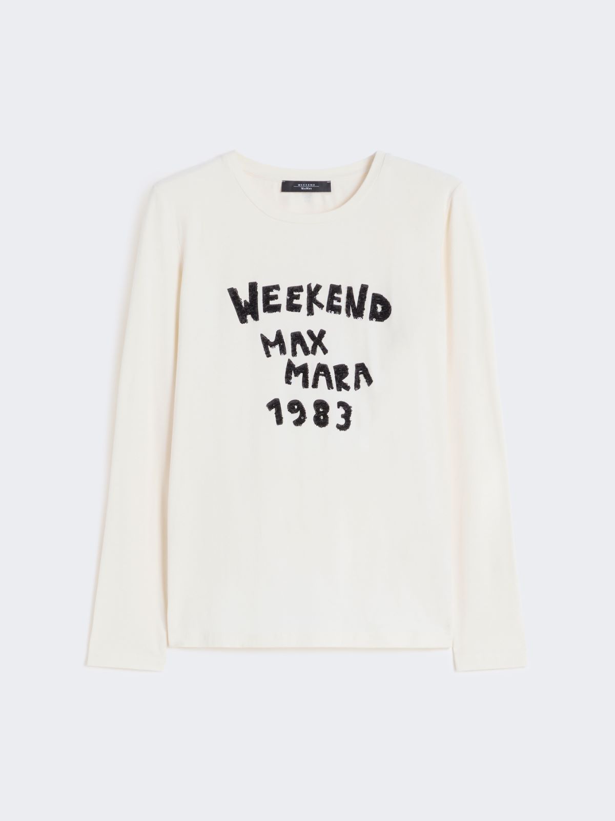 Fitted stretch jersey T-shirt - ECRU - Weekend - 7