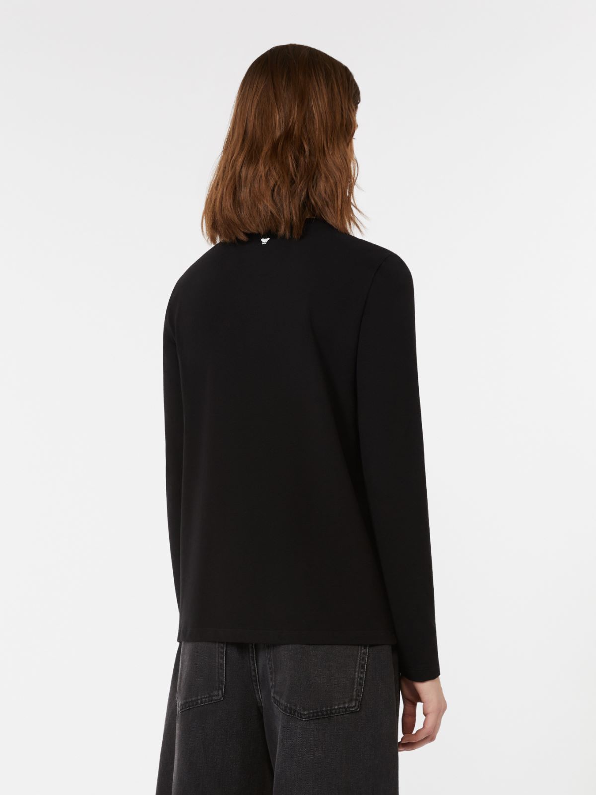 Fitted stretch jersey T-shirt - BLACK - Weekend - 3