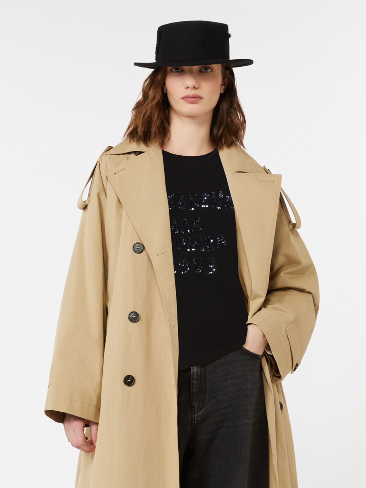 Fitted stretch jersey T-shirt - BLACK - Weekend - 4