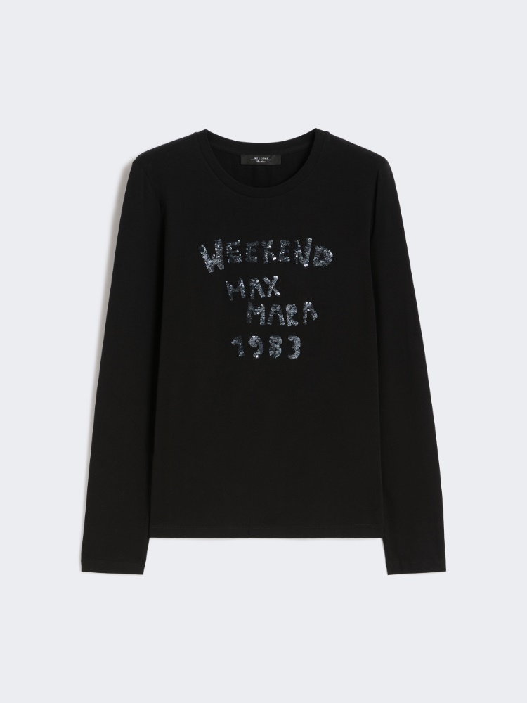 Fitted stretch jersey T-shirt - BLACK - Weekend - 2