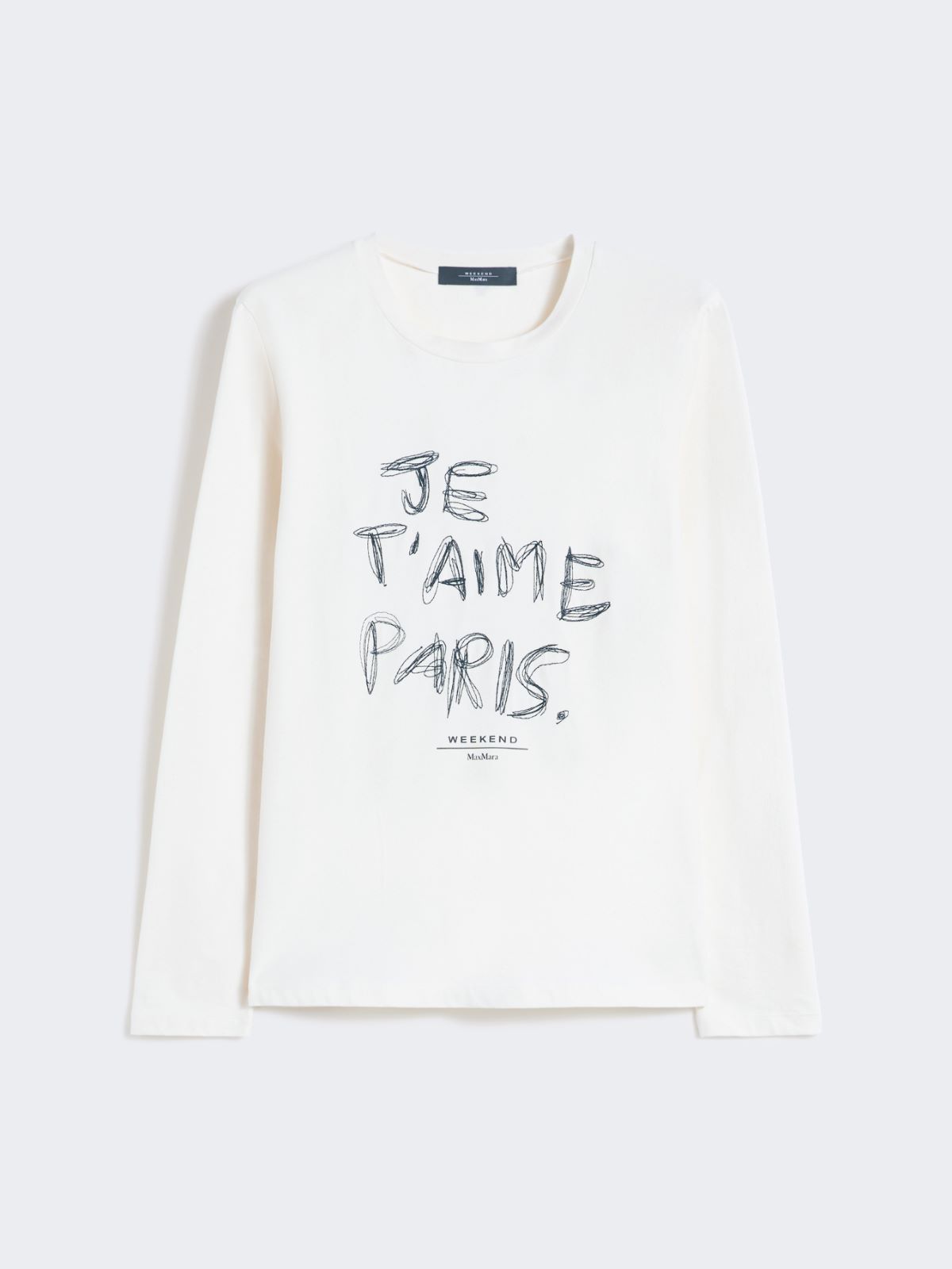 Fitted stretch jersey T-shirt - ECRU - Weekend - 6