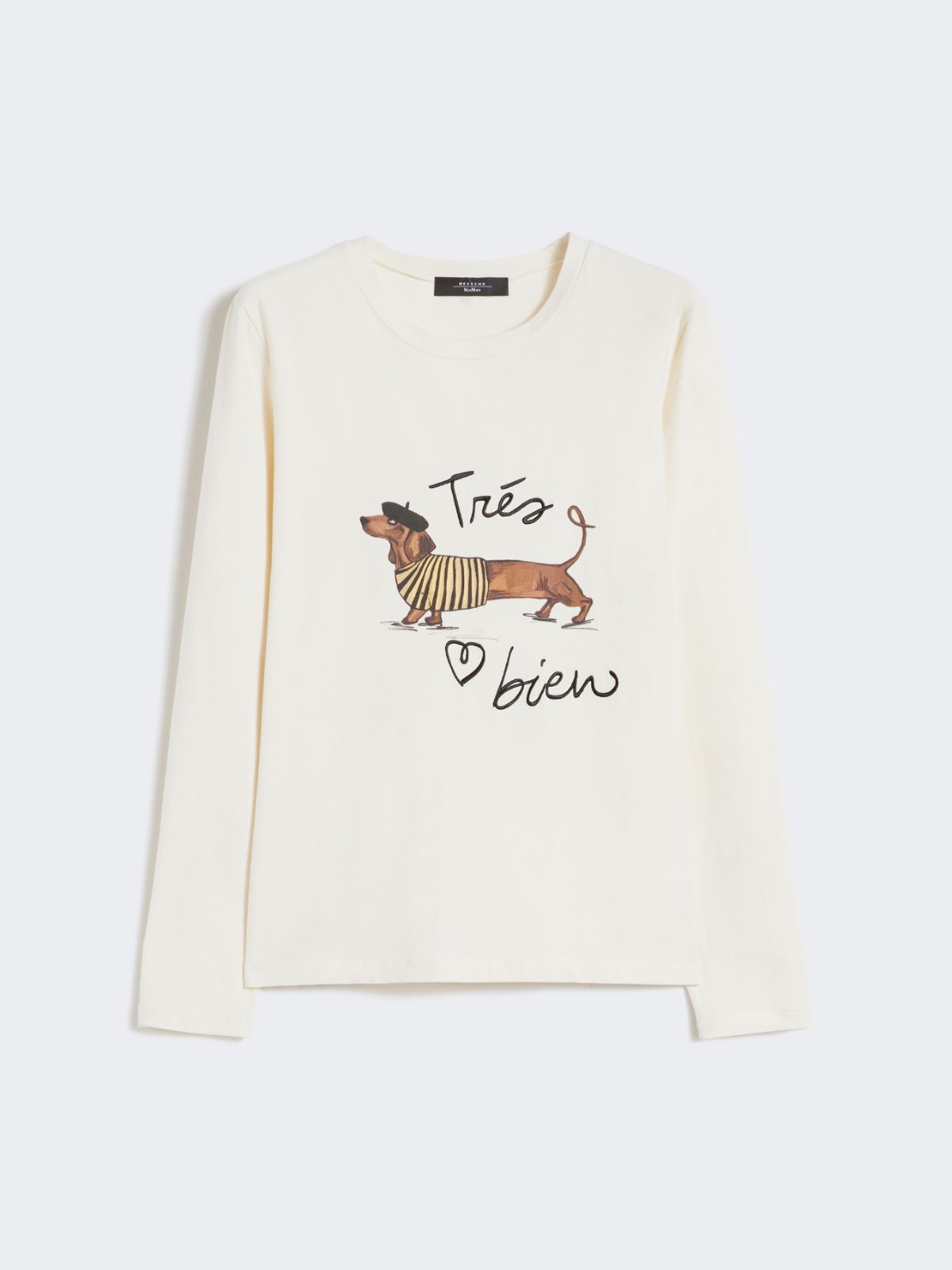 Fitted stretch jersey T-shirt - ECRU - Weekend - 6
