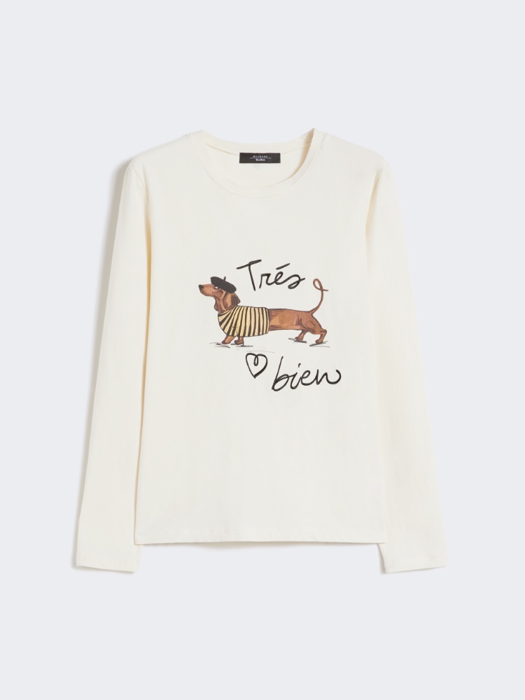 Fitted stretch jersey T-shirt - ECRU - Weekend