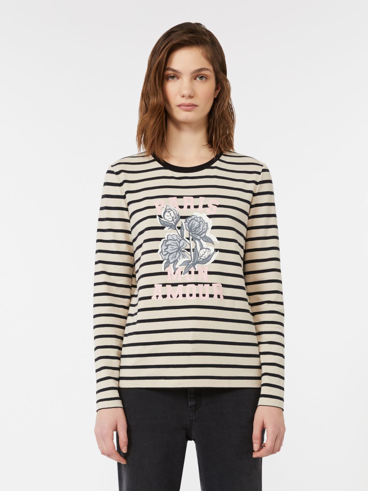 T-shirt in stretch cotton jersey - BEIGE - Weekend - 2