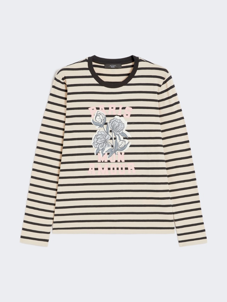T-shirt in stretch cotton jersey - BEIGE - Weekend - 2