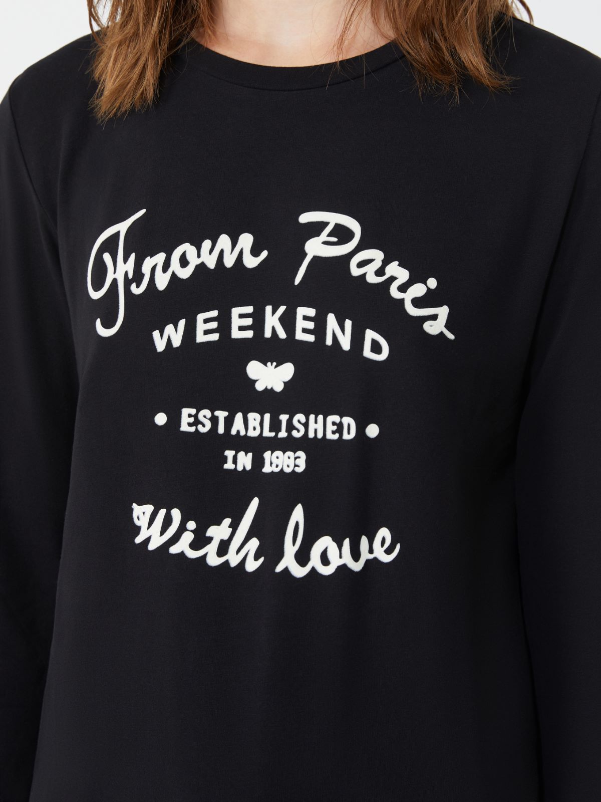 T-shirt in stretch cotton jersey - BLACK - Weekend - 5
