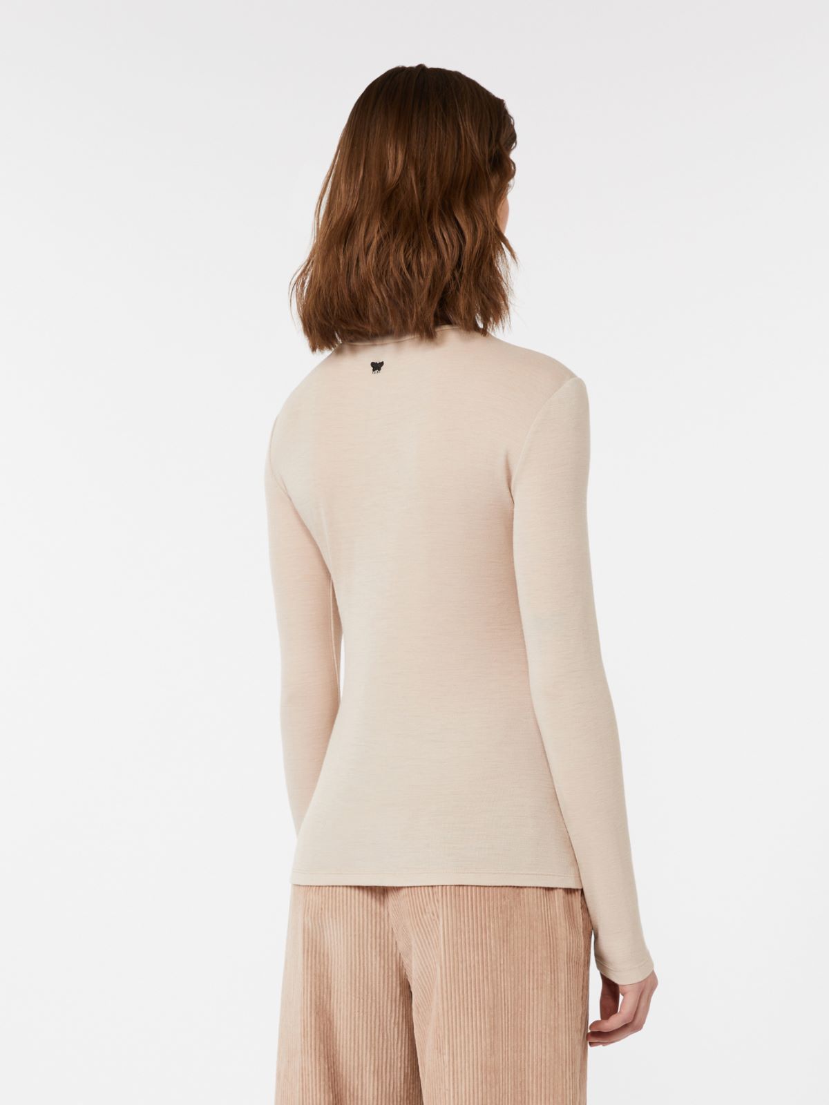 Wool and silk gauze turtleneck - BEIGE - Weekend - 3
