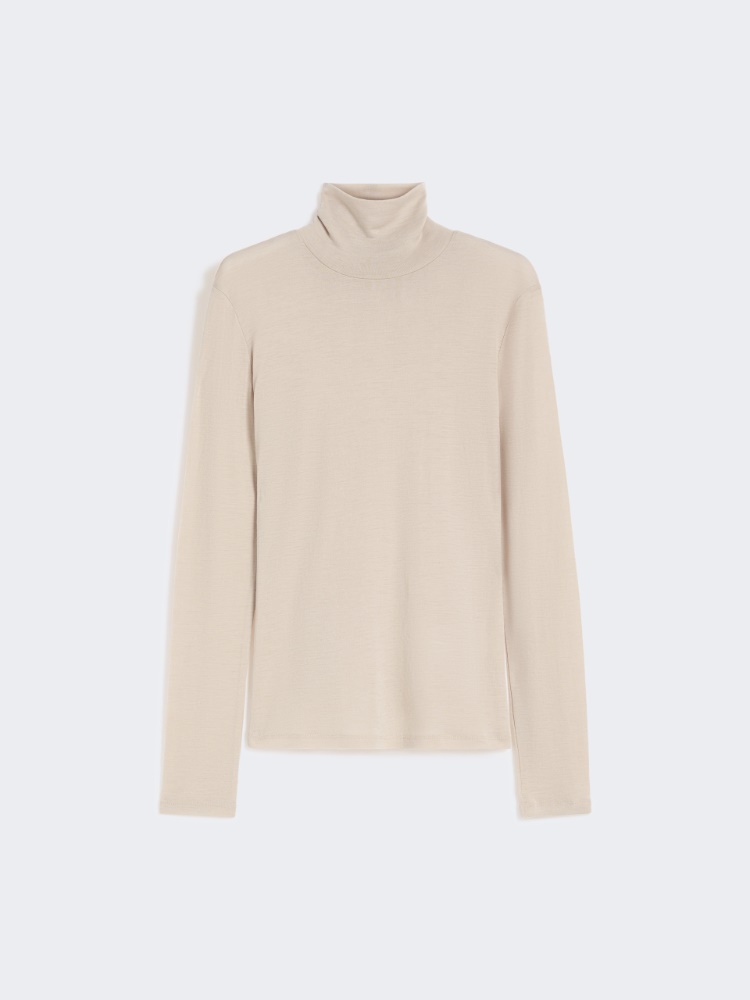 Wool and silk gauze turtleneck - BEIGE - Weekend - 6