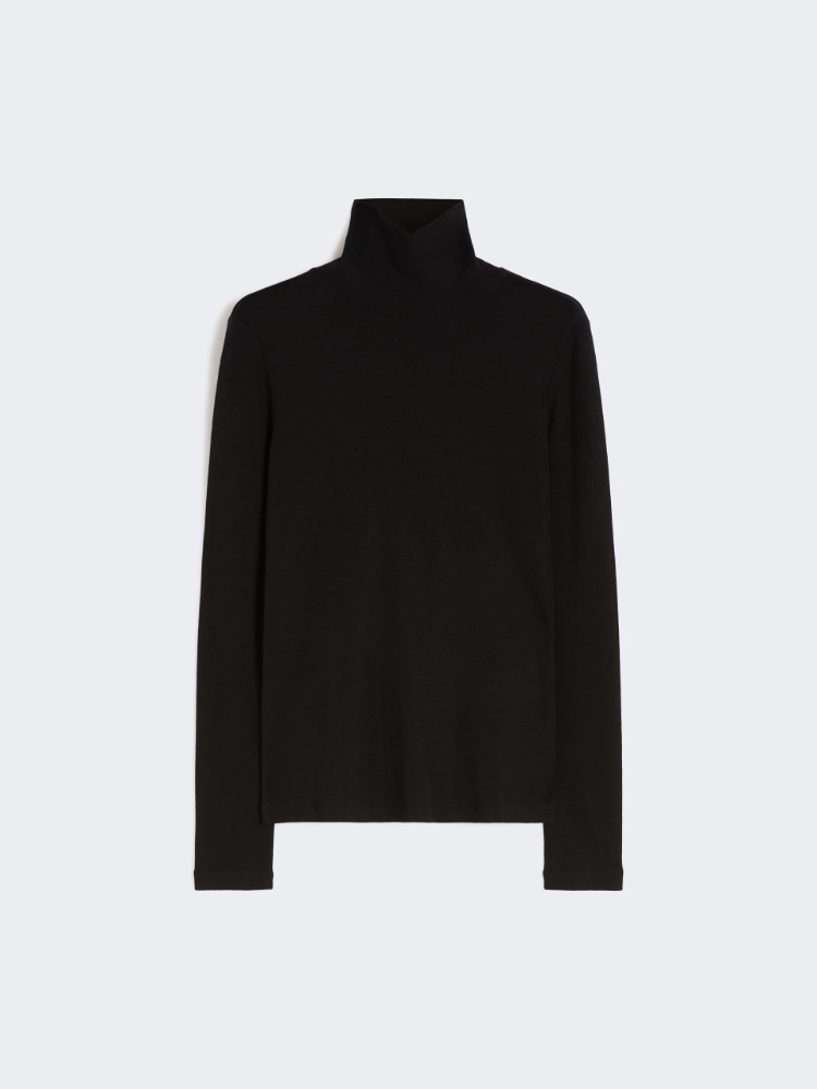 Wool and silk gauze turtleneck - BLACK - Weekend - 2