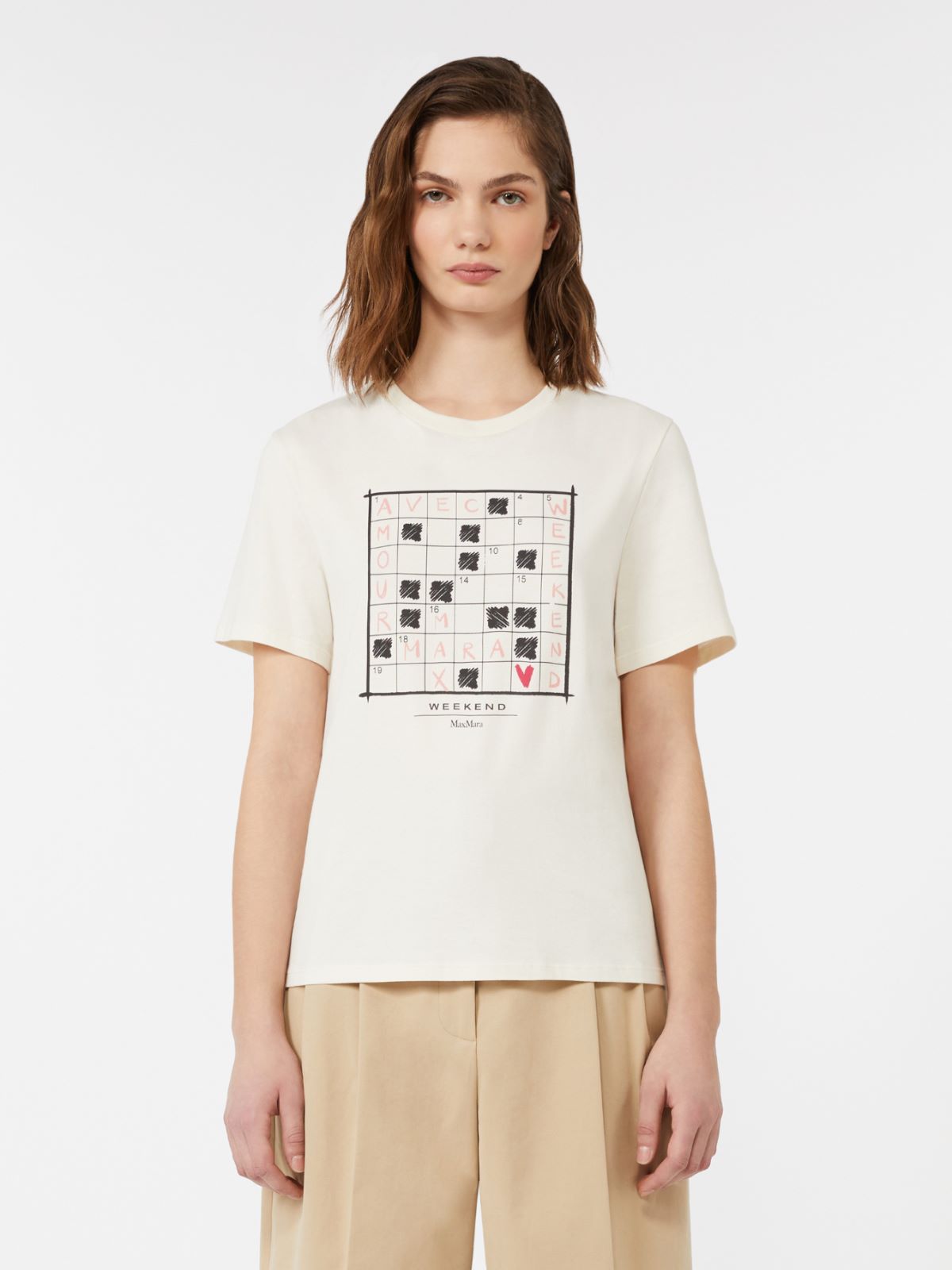 Organic cotton jersey T-shirt - ECRU - Weekend - 2