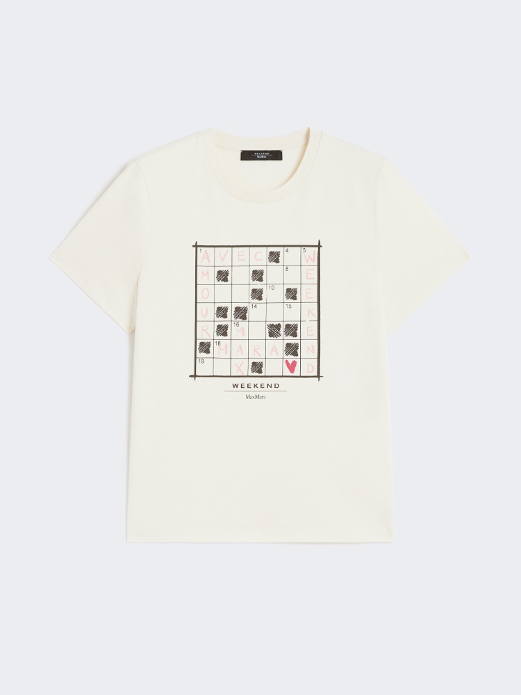 Organic cotton jersey T-shirt - ECRU - Weekend - 2
