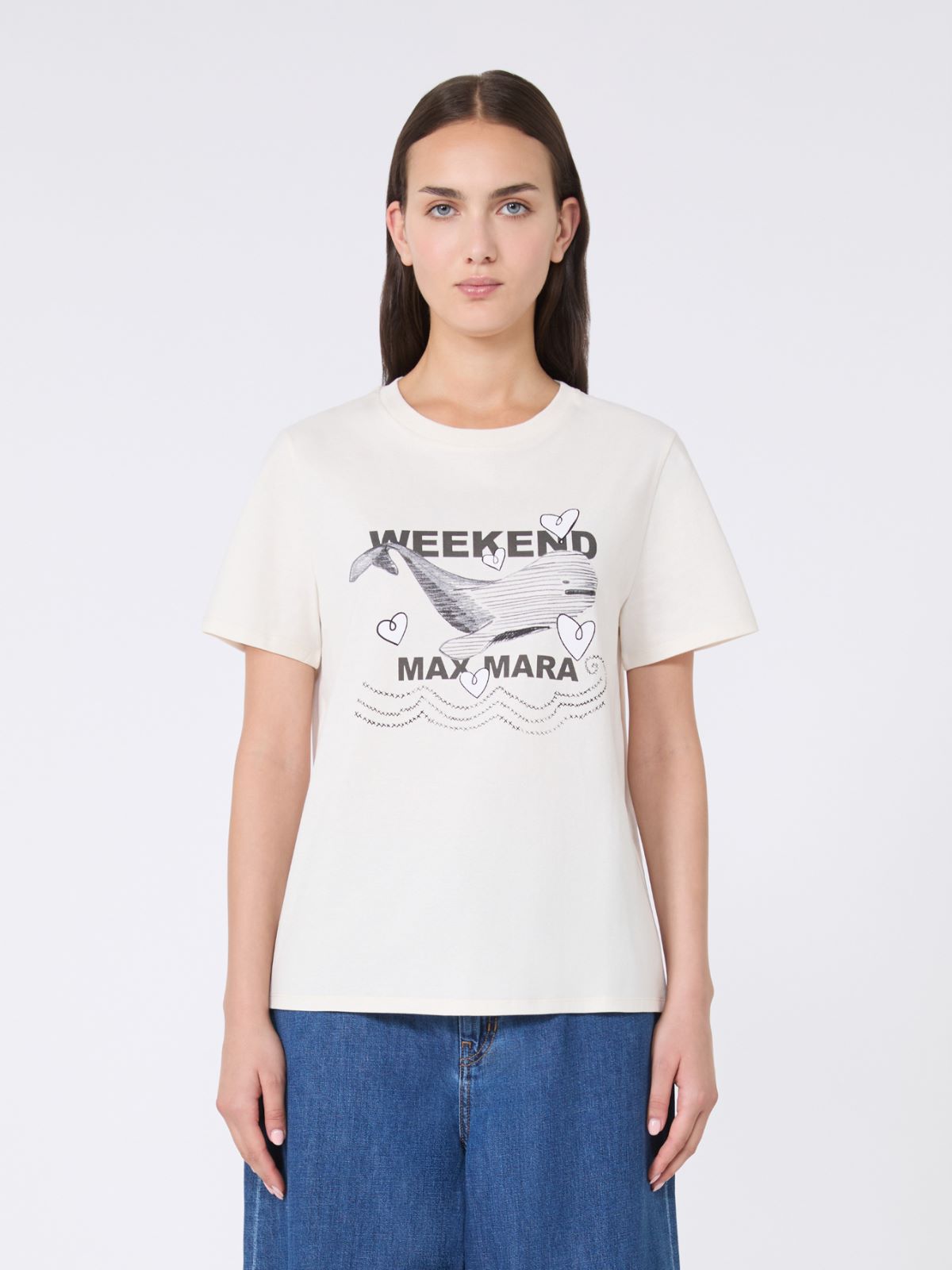 T-shirt in puro cotone - BIANCO AVORIO - Weekend - 2