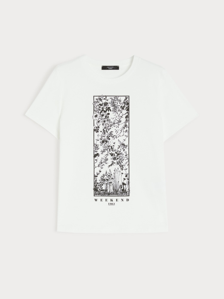 Pure cotton T-shirt - WHITE - Weekend
