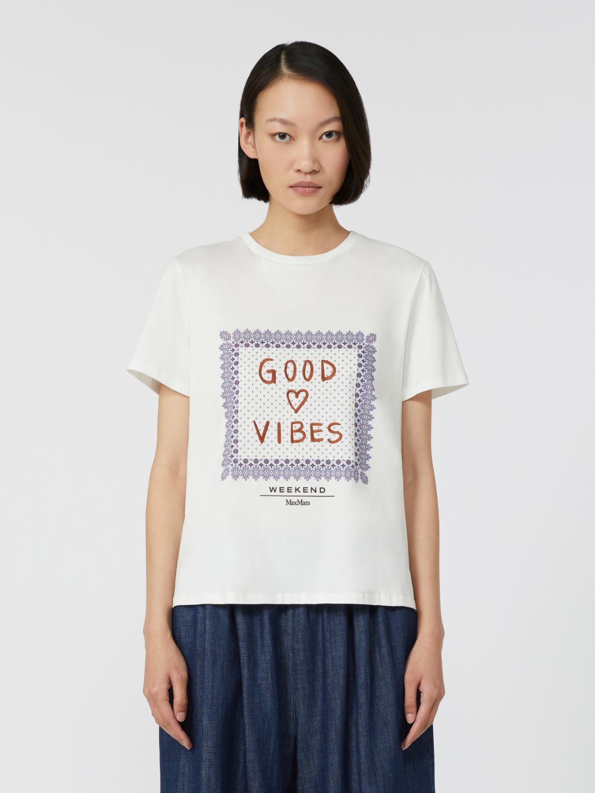 Cotton print T-shirt - WHITE - Weekend - 2