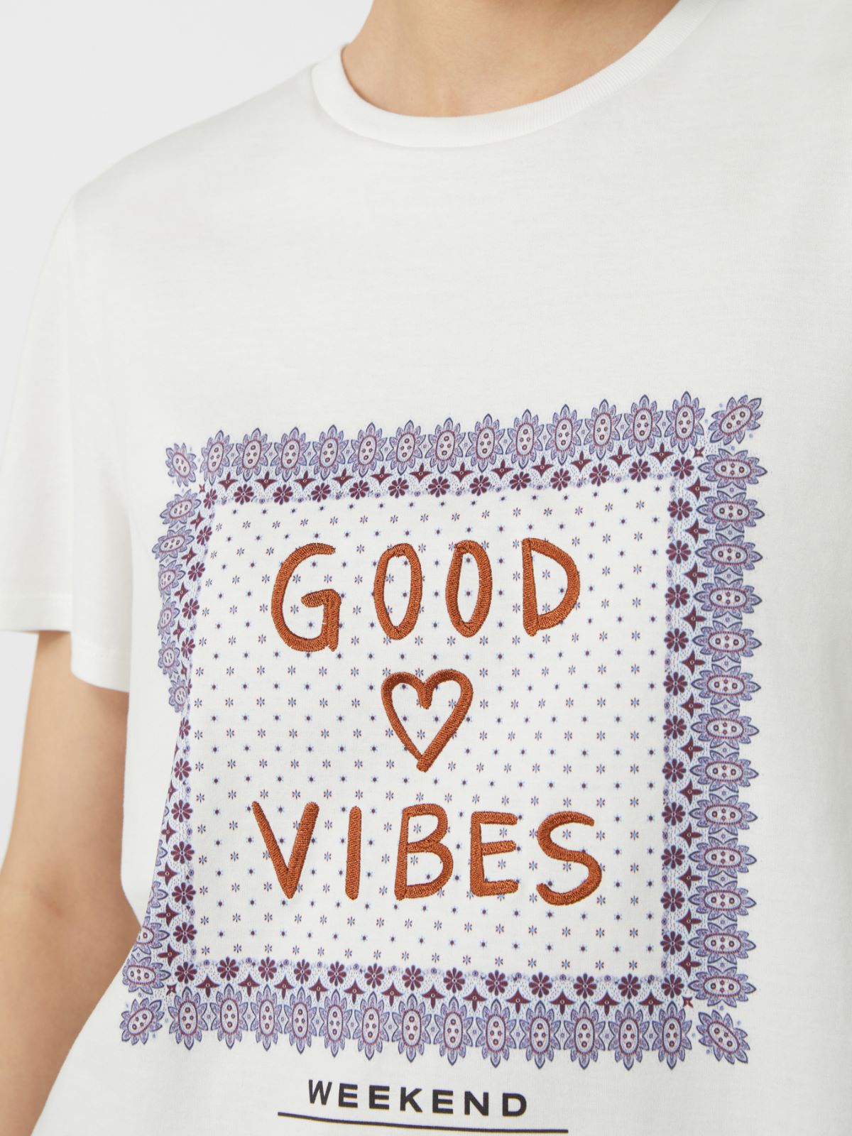 Cotton print T-shirt - WHITE - Weekend - 5