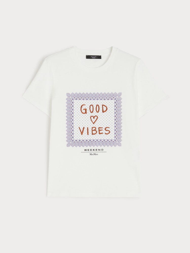 Cotton print T-shirt - WHITE - Weekend - 7