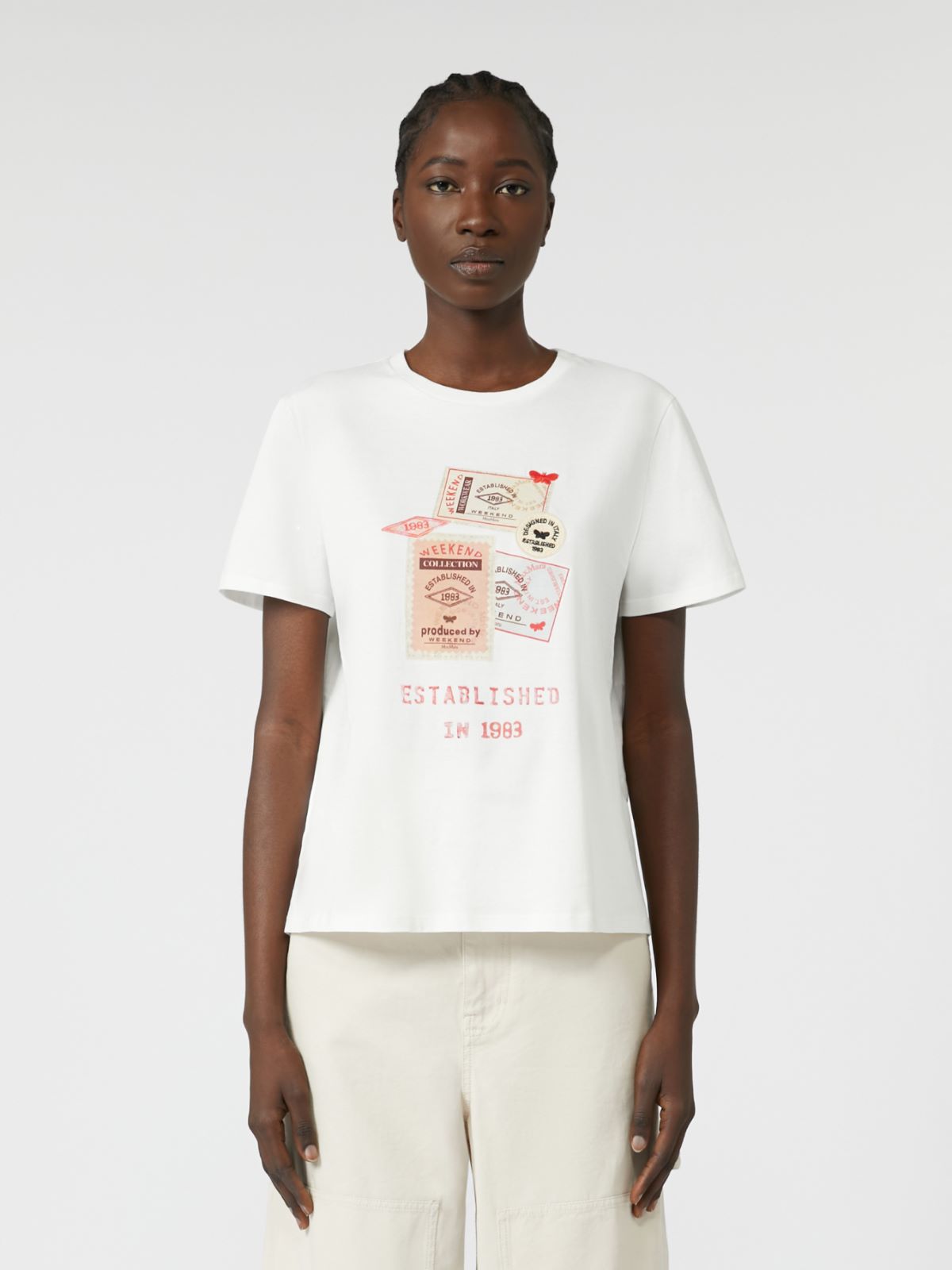 Cotton print T-shirt - WHITE - Weekend - 2