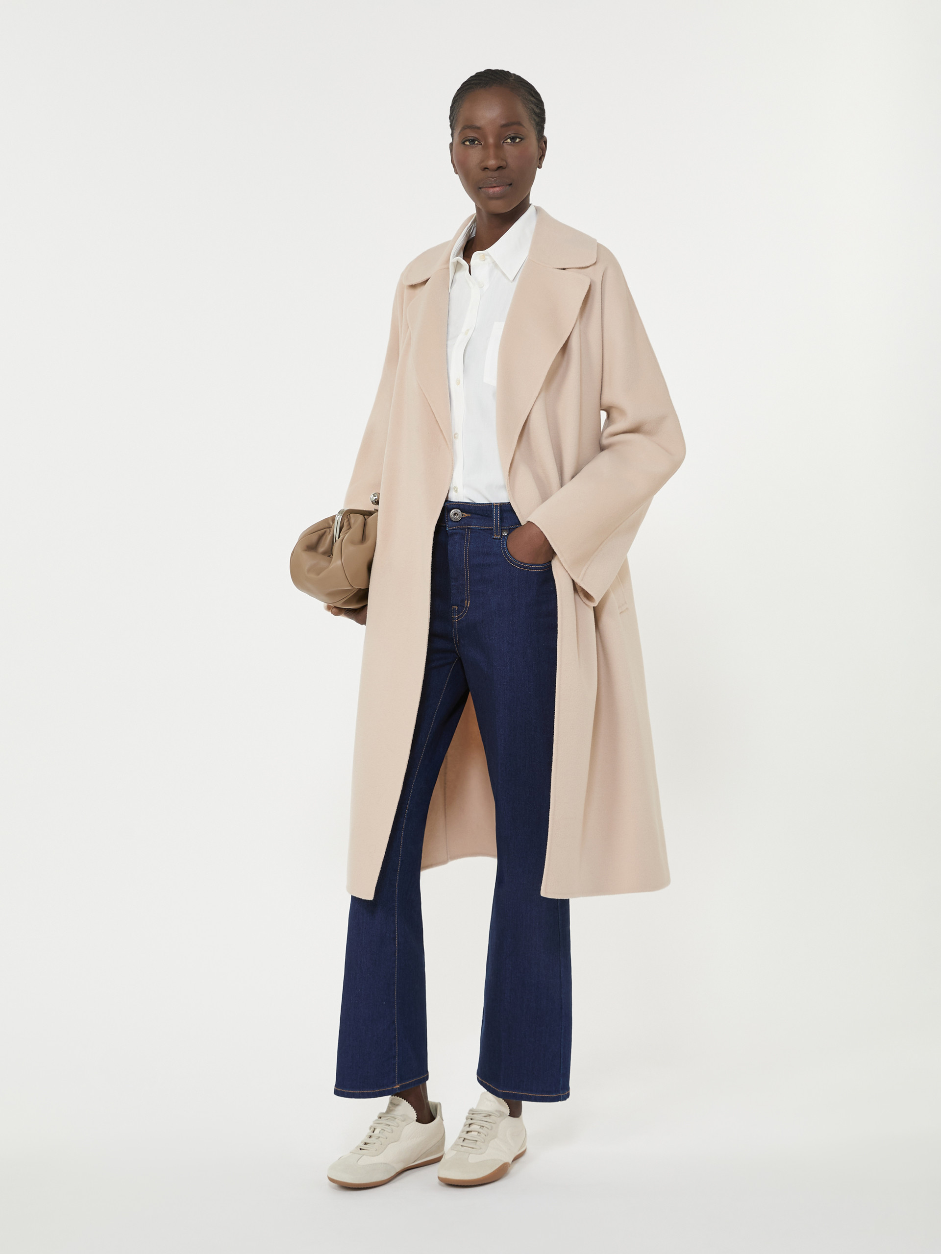 【ラスト1点】 ADER Robe wool trench coat A1 Double-Faced wool-blend robe coat, sand | Weekend Max Mara