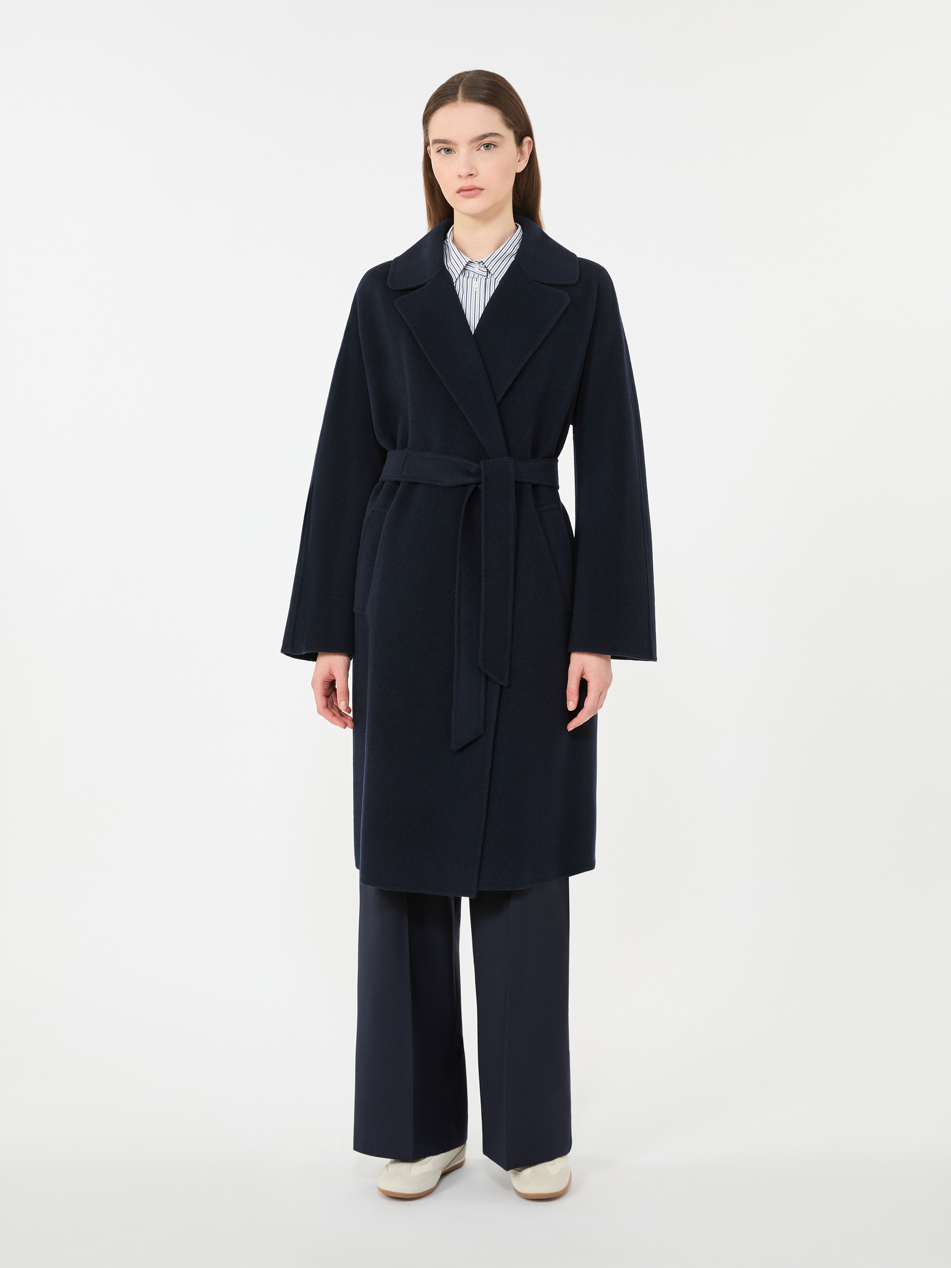 Double-Faced wool-blend robe coat - NAVY - Weekend Max Mara - 2