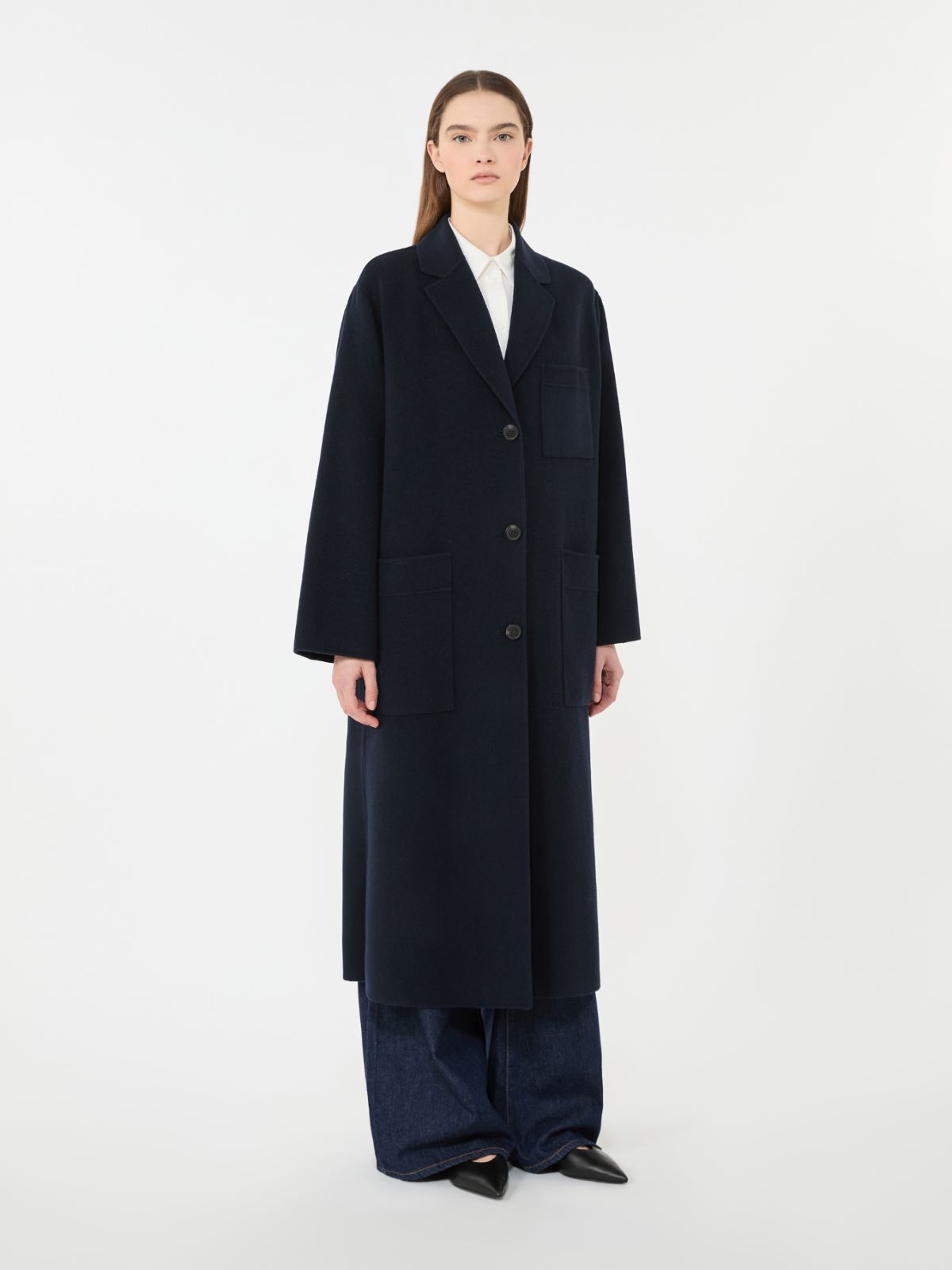 Double-faced wool-blend coat - NAVY - Weekend - 2