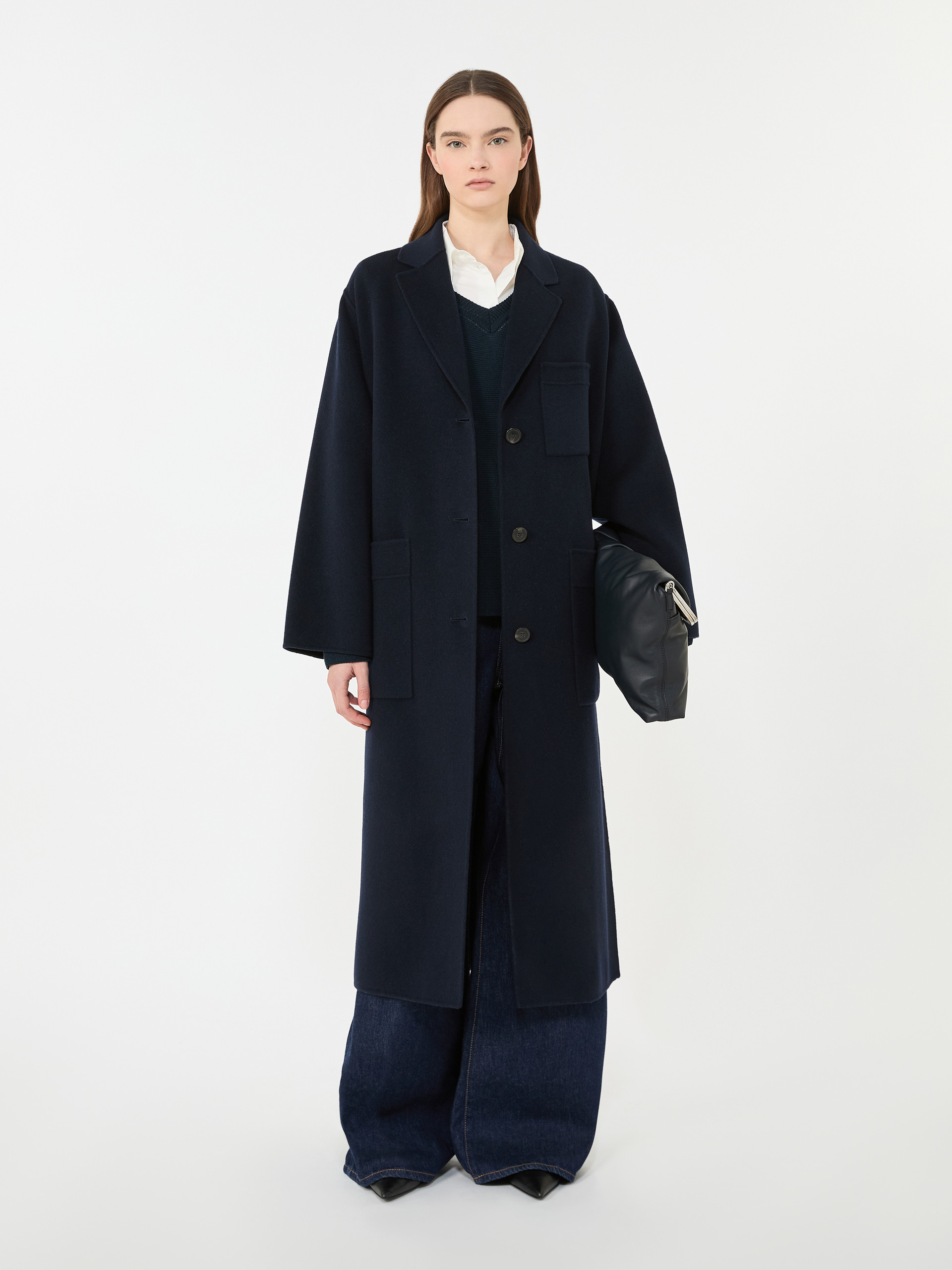 Double-faced wool-blend coat - NAVY - Weekend Max Mara