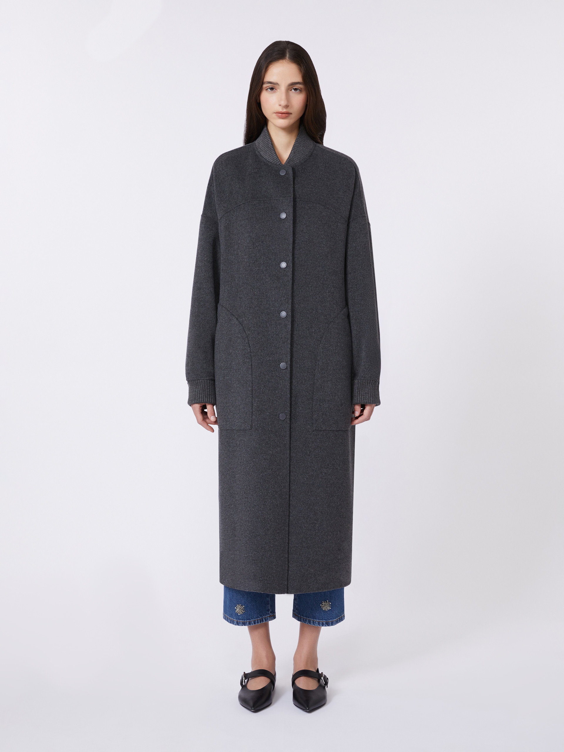 Long wool coat - DARK GREY - Weekend Max Mara - 2
