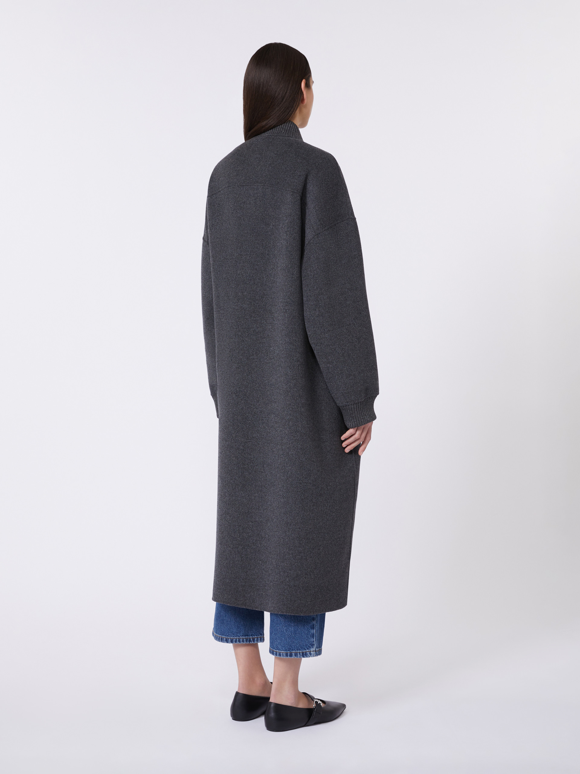 Long wool coat - DARK GREY - Weekend Max Mara - 3