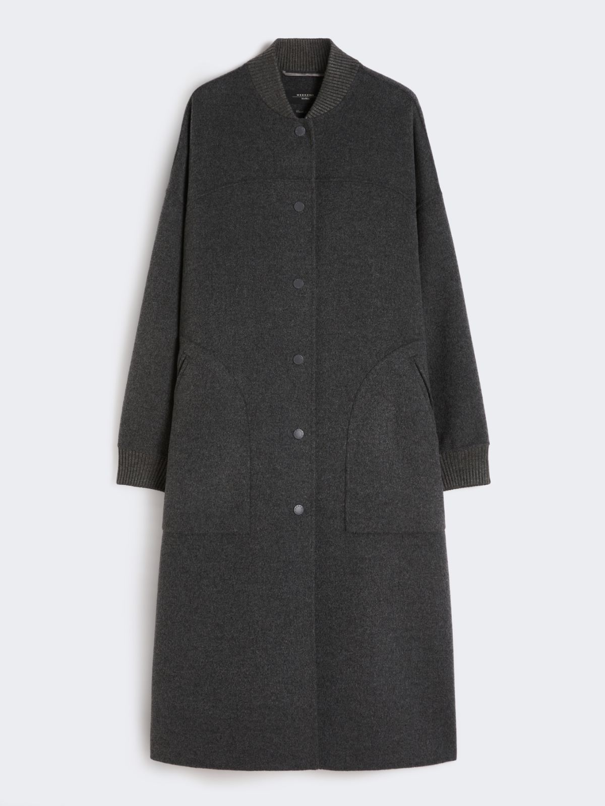 Long wool coat - DARK GREY - Weekend - 4