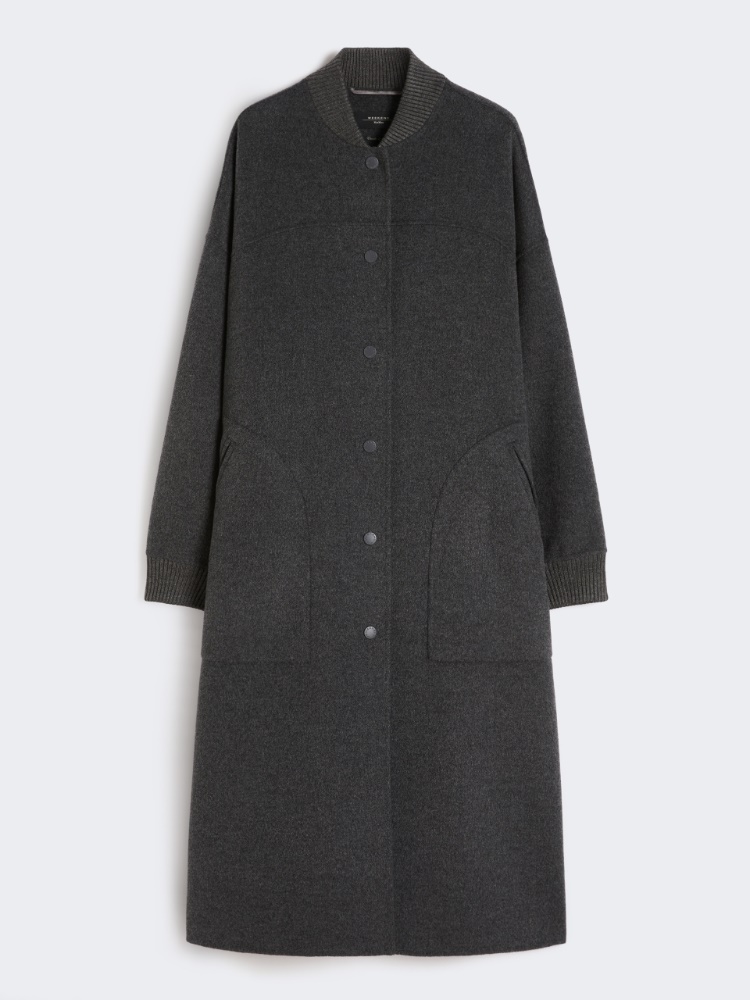 Long wool coat - DARK GREY - Weekend - 5