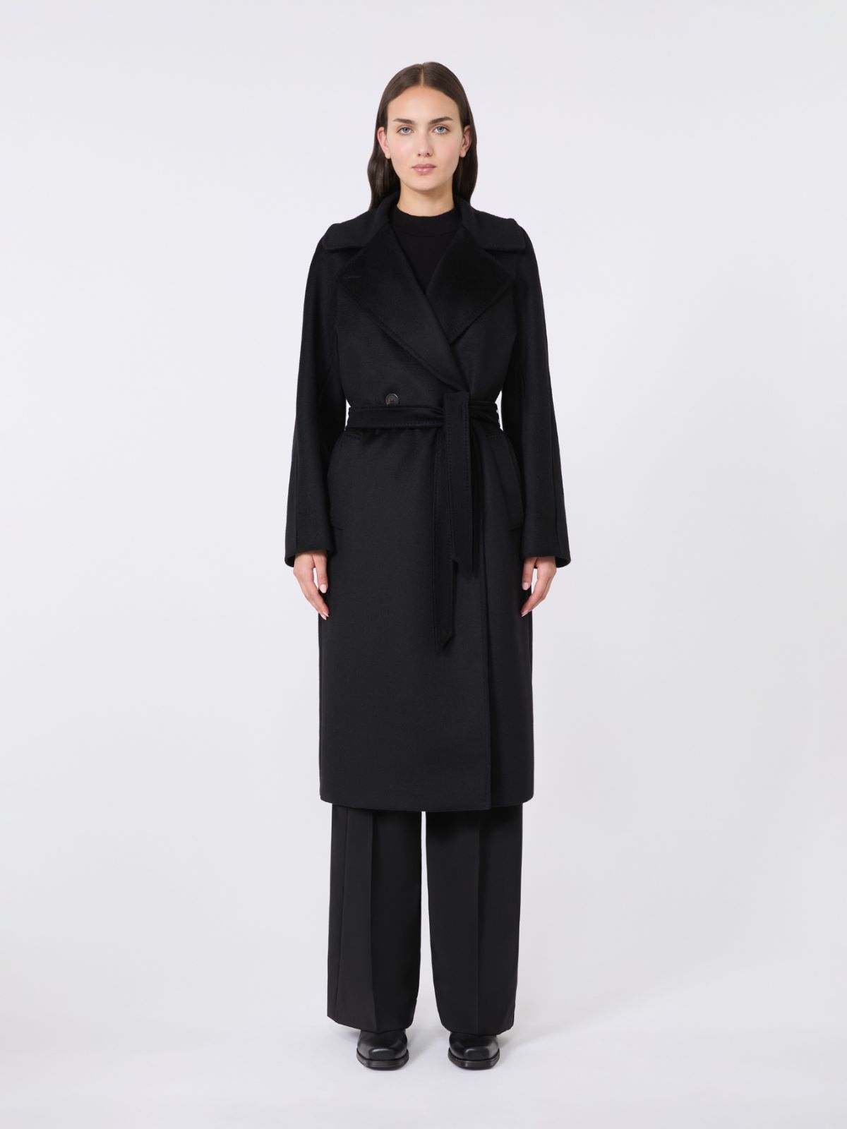 Wool robe coat - BLACK - Weekend - 2