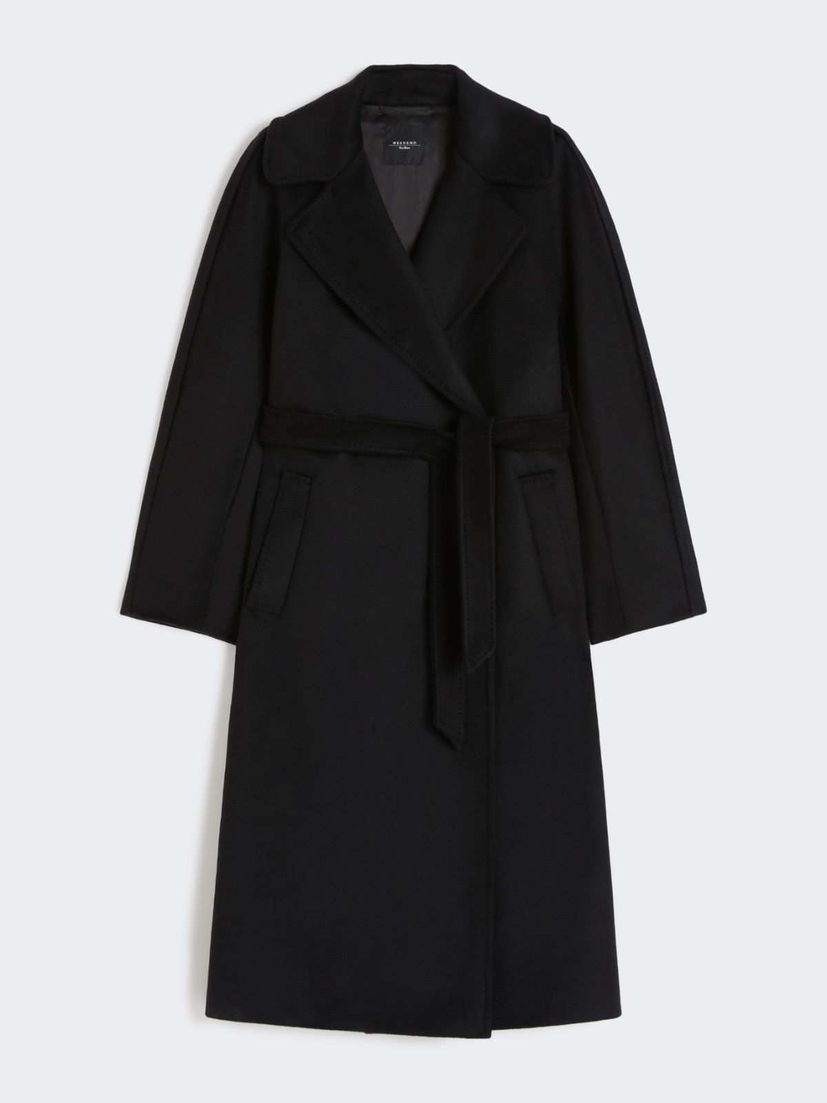 Wool robe coat - BLACK - Weekend - 4