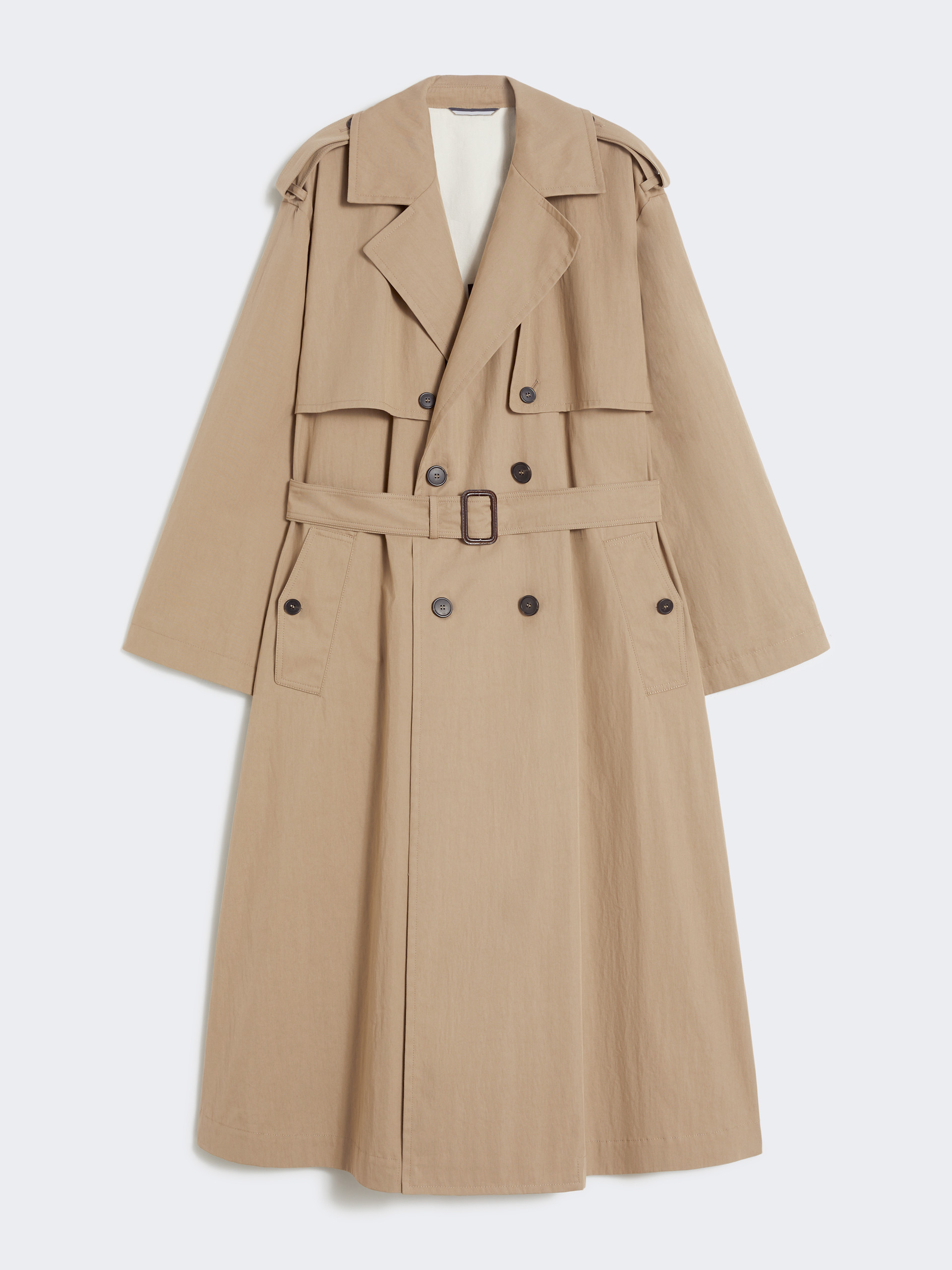 Flowing cotton and nylon trench coat - HAZELNUT BROWN - Weekend Max Mara - 6