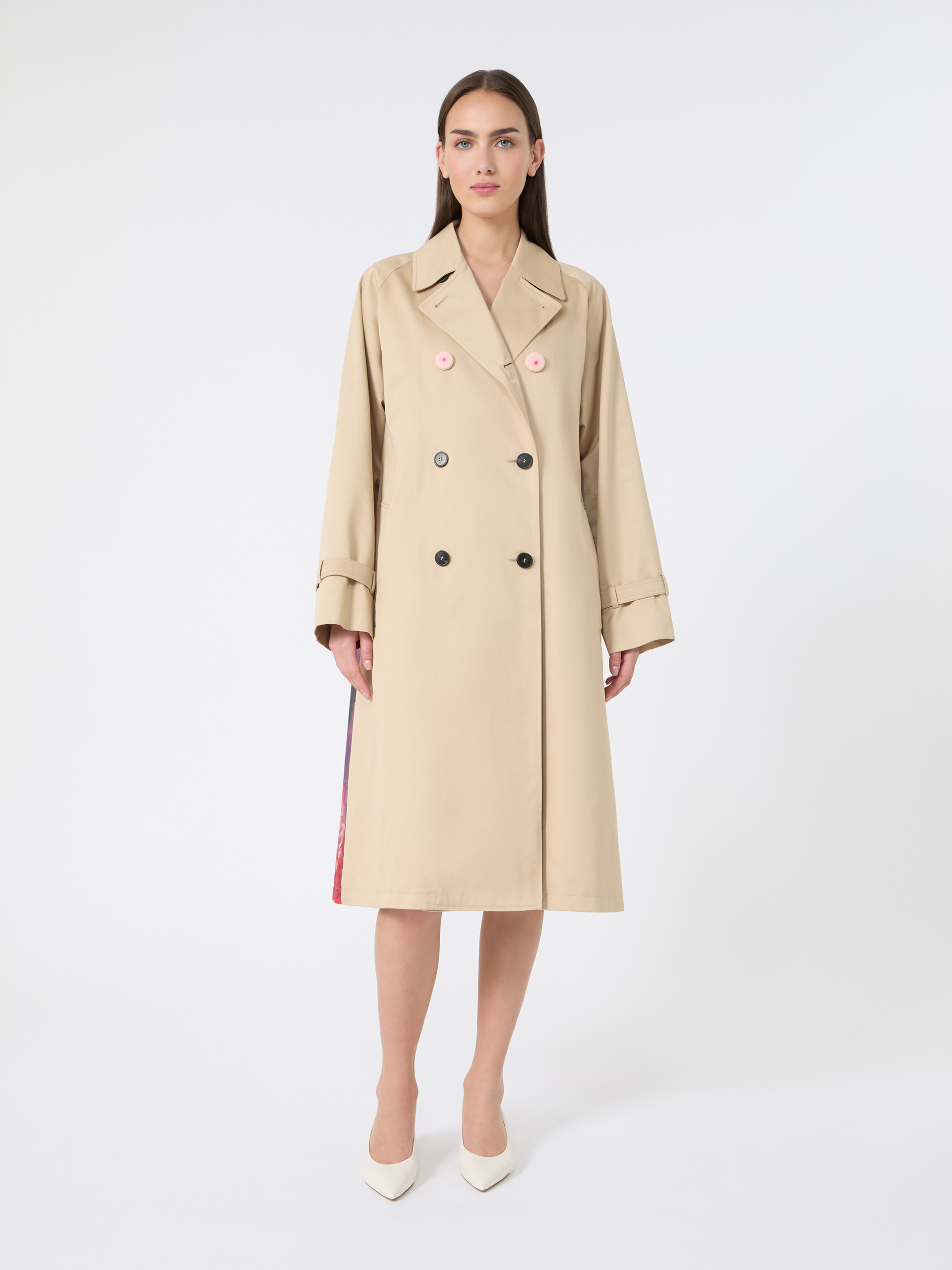 Water-repellent gabardine trench coat with print - PLUM - Weekend Max Mara - 2