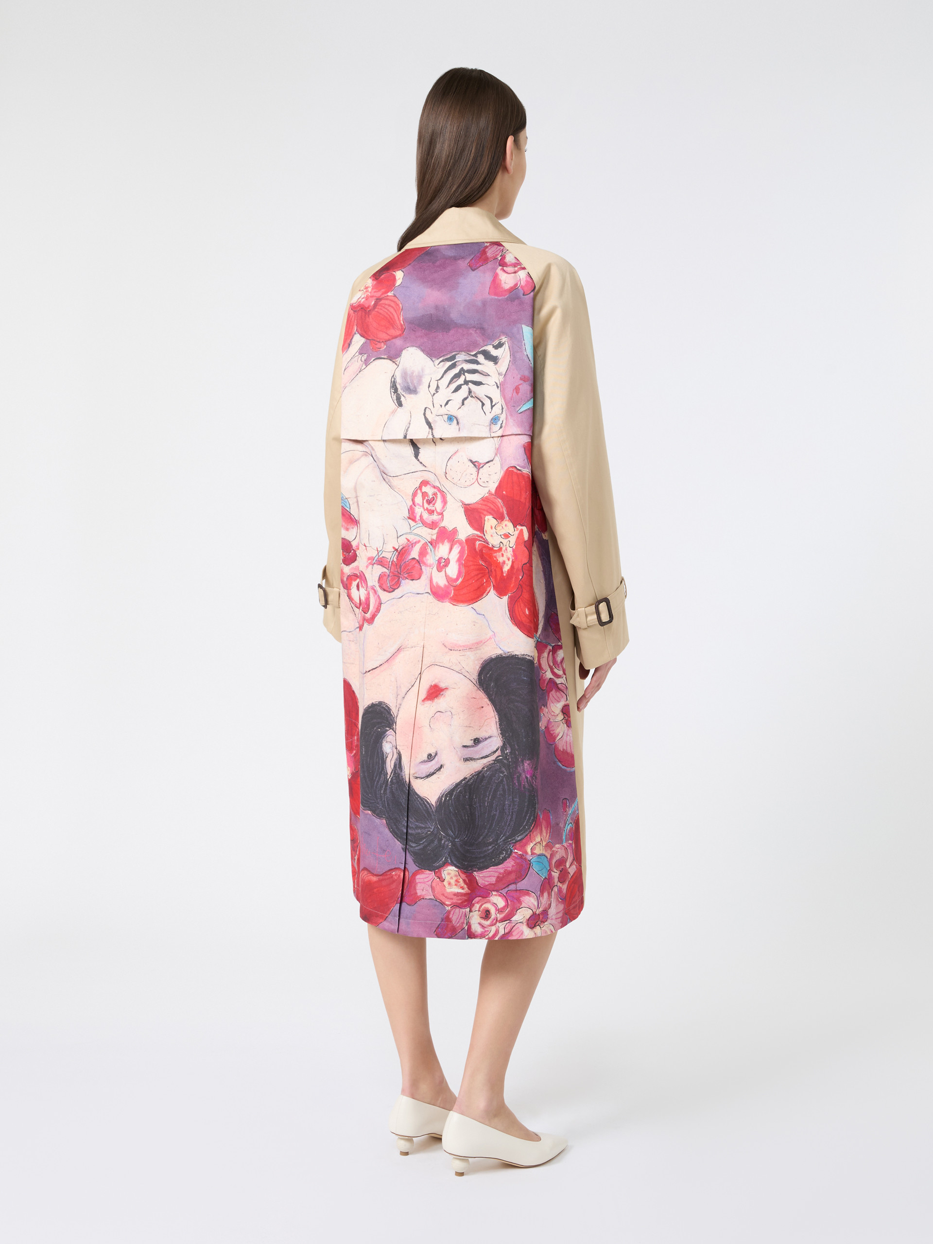 Water-repellent gabardine trench coat with print - PLUM - Weekend Max Mara - 3