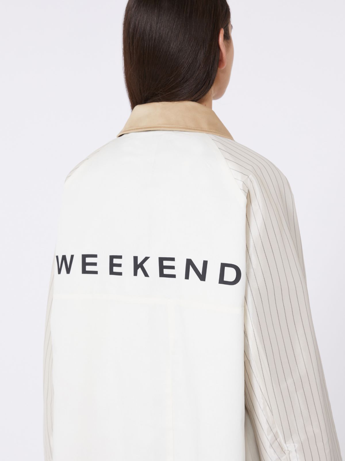 Trench in gabardina antigoccia con stampa - PRUGNA - Weekend - 5