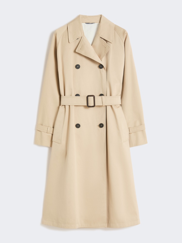 Water-repellent gabardine trench coat with print - PLUM - Weekend - 2