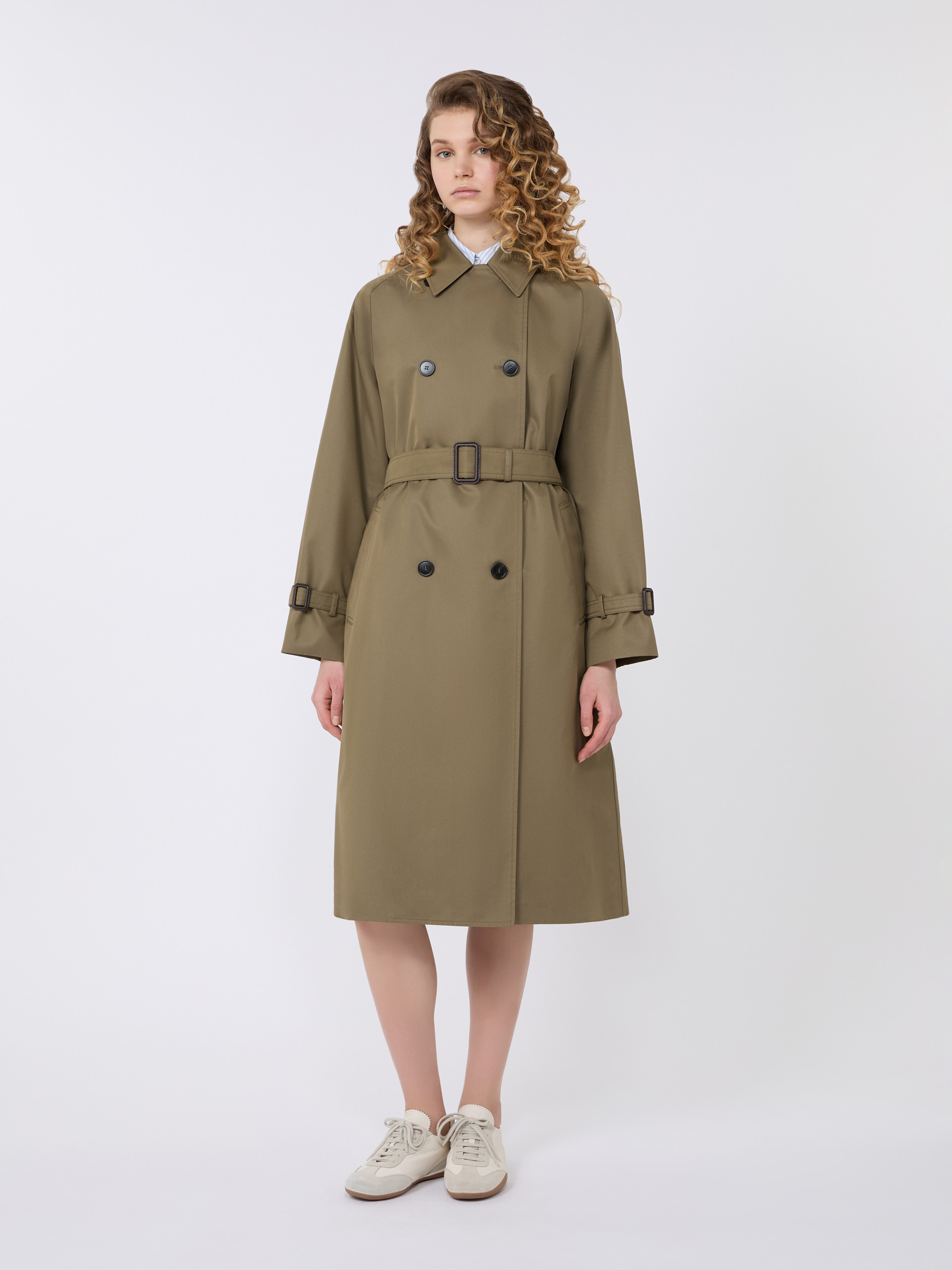 Reversible water-repellent gabardine trench coat - MUD - Weekend Max Mara - 2