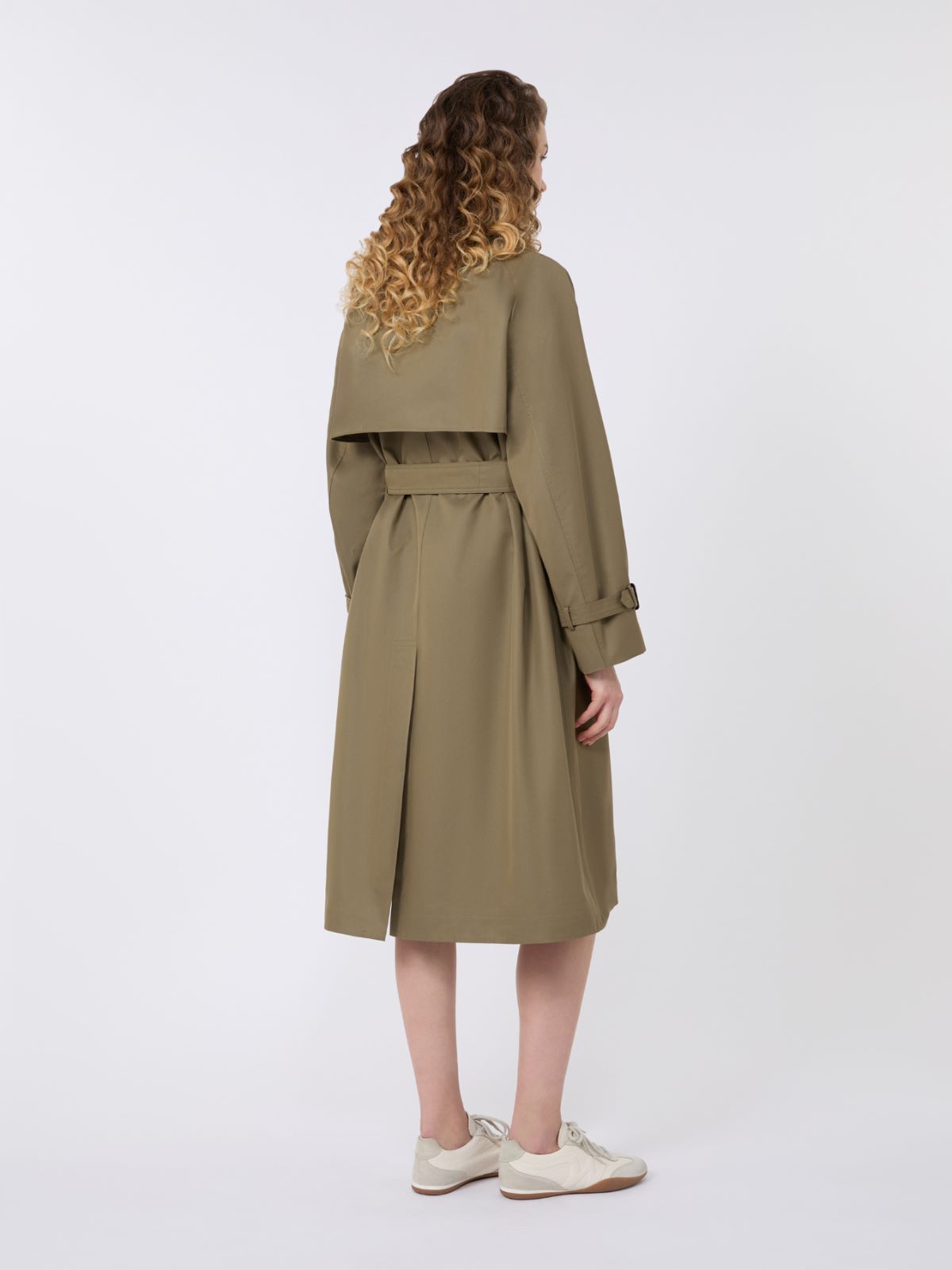 Reversible water-repellent gabardine trench coat - MUD - Weekend - 3
