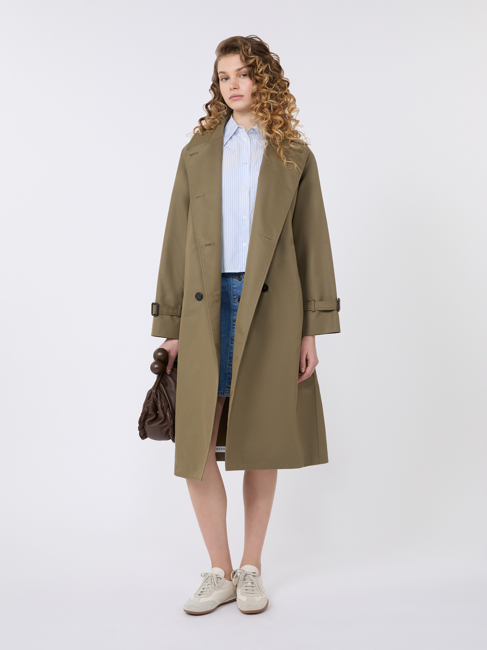 Reversible water-repellent gabardine trench coat - MUD - Weekend Max Mara
