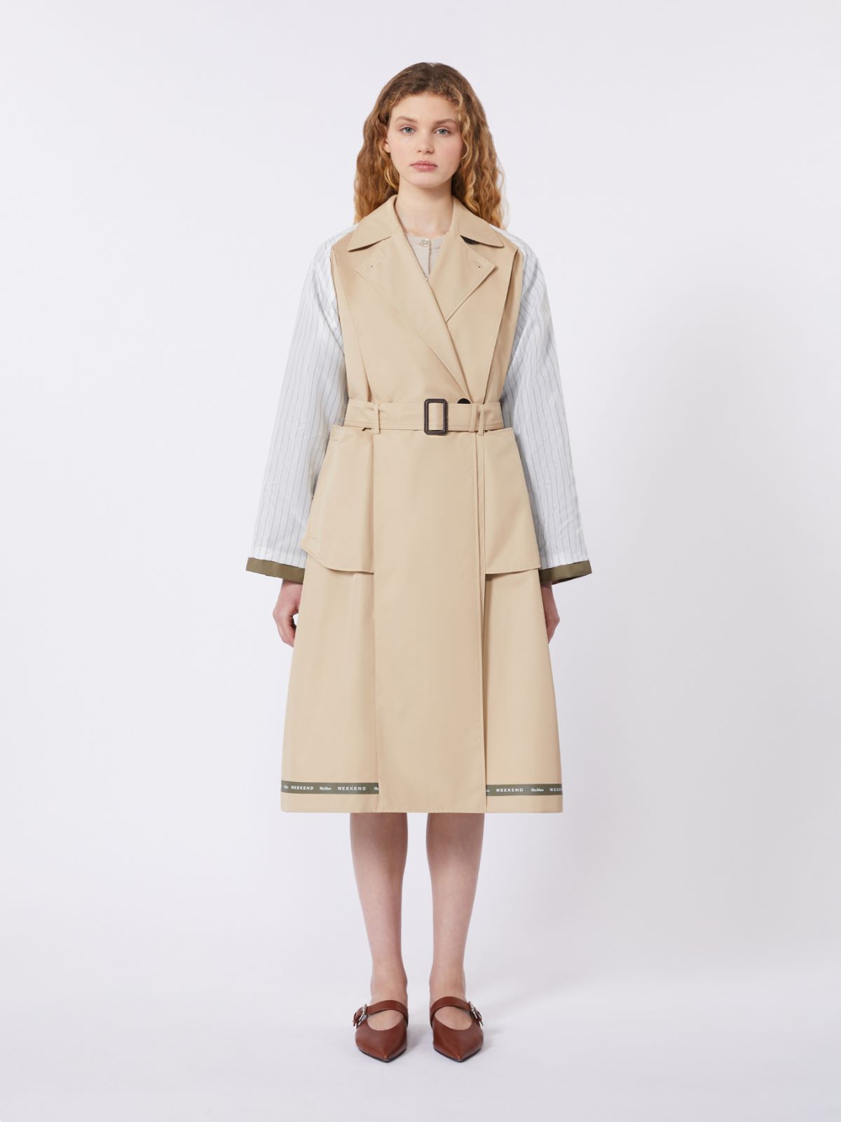 Reversible water-repellent gabardine trench coat - BEIGE - Weekend - 4