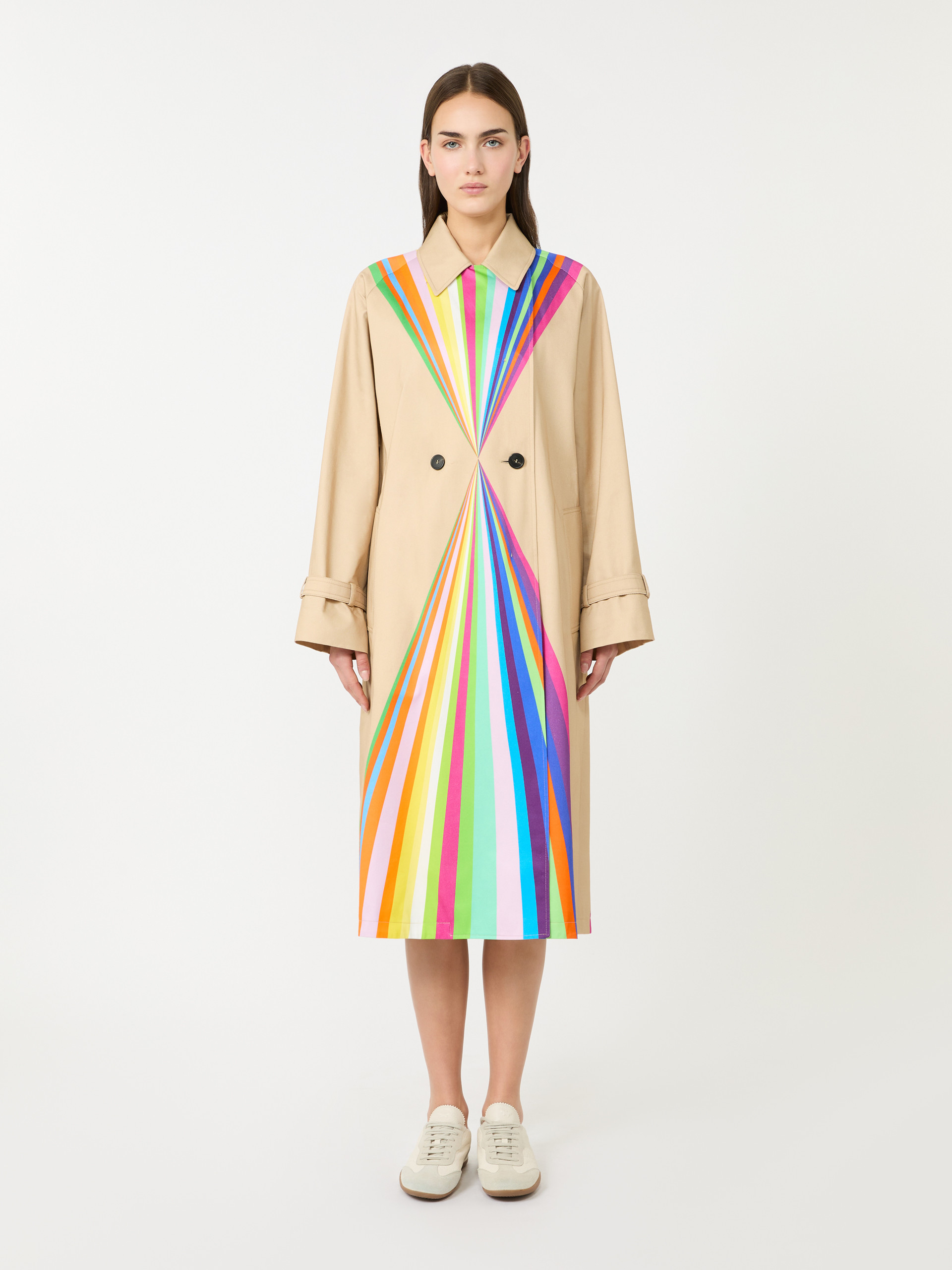 Trench coat in water-repellent cotton with rainbow print - MULTICOLOUR - Weekend Max Mara - 2