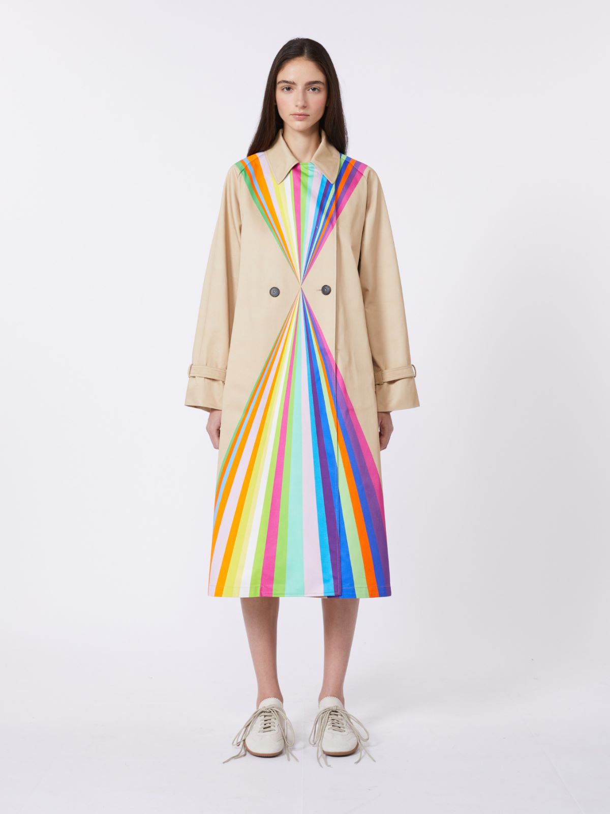 Trench in cotone antigoccia con stampa arcobaleno - MULTICOLOR - Weekend - 2