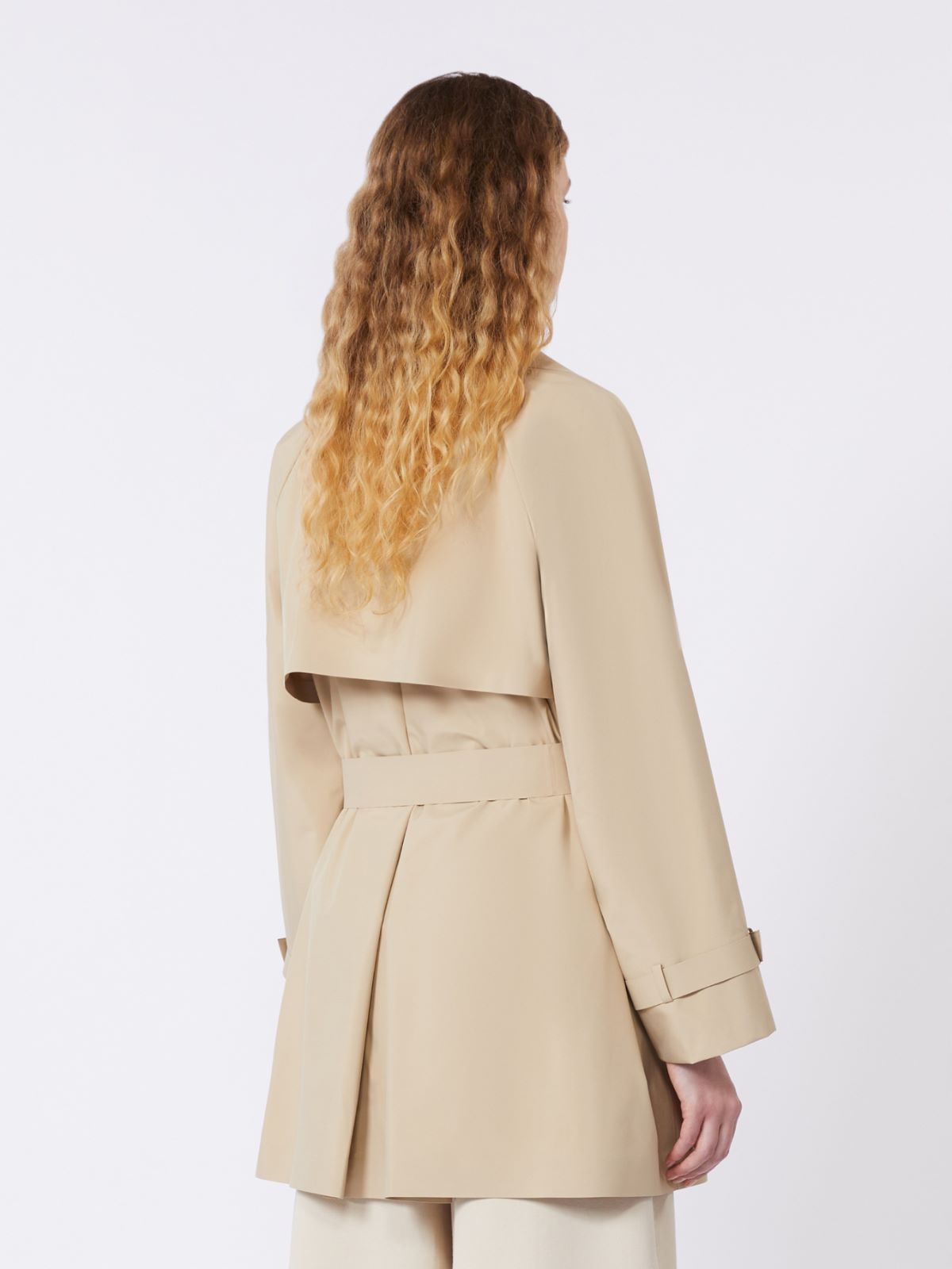 Short trench coat in water-repellent canvas - BEIGE - Weekend - 3