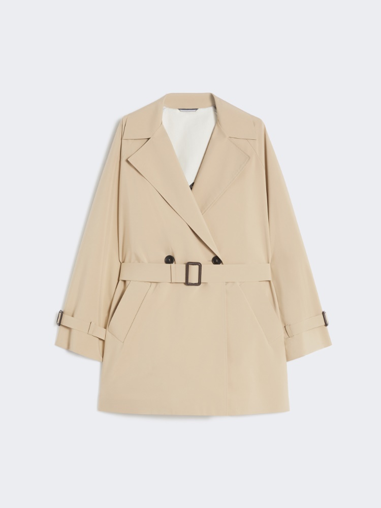 Short trench coat in water-repellent canvas - BEIGE - Weekend - 2