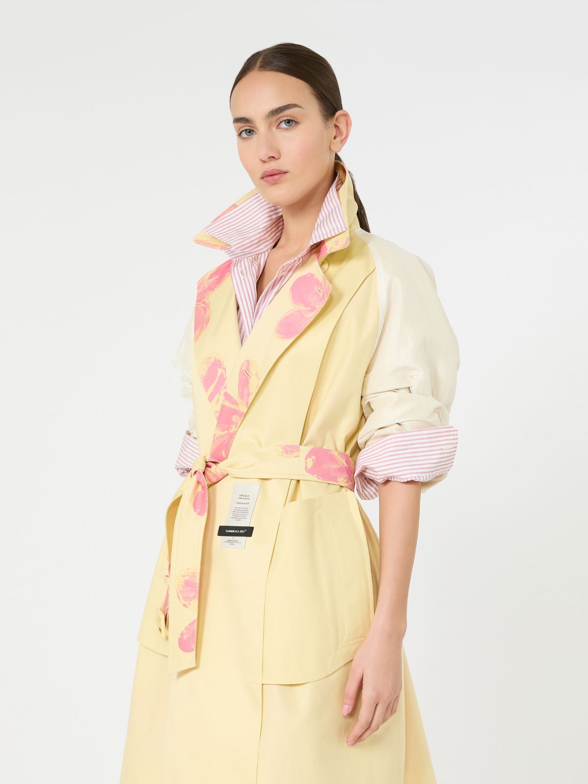 Trench midi in gabardina antigoccia fantasia - GIALLO - Weekend - 4