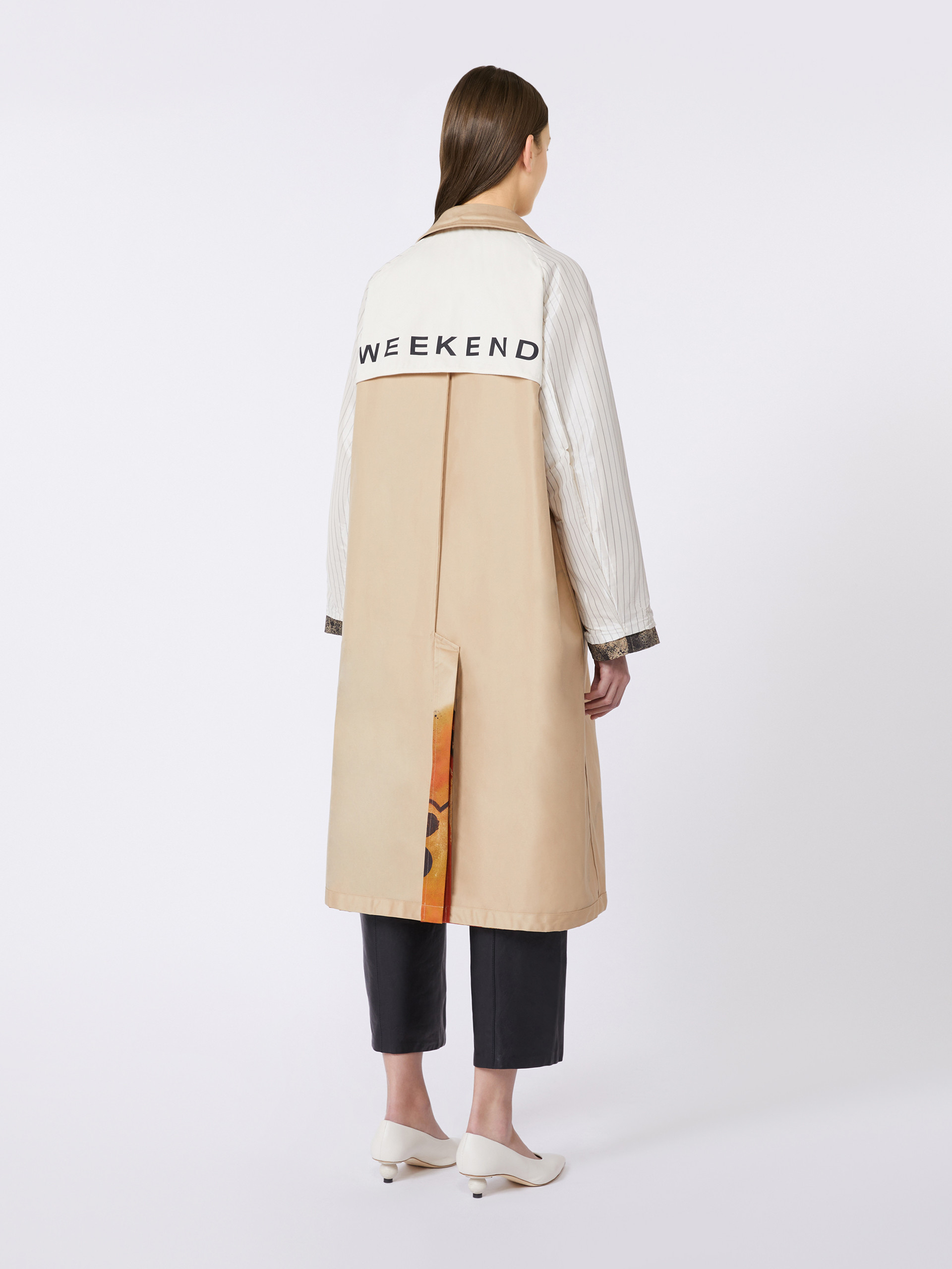 Trench coat in patterned water-repellent gabardine - SKIN ORIENT - Weekend Max Mara - 5