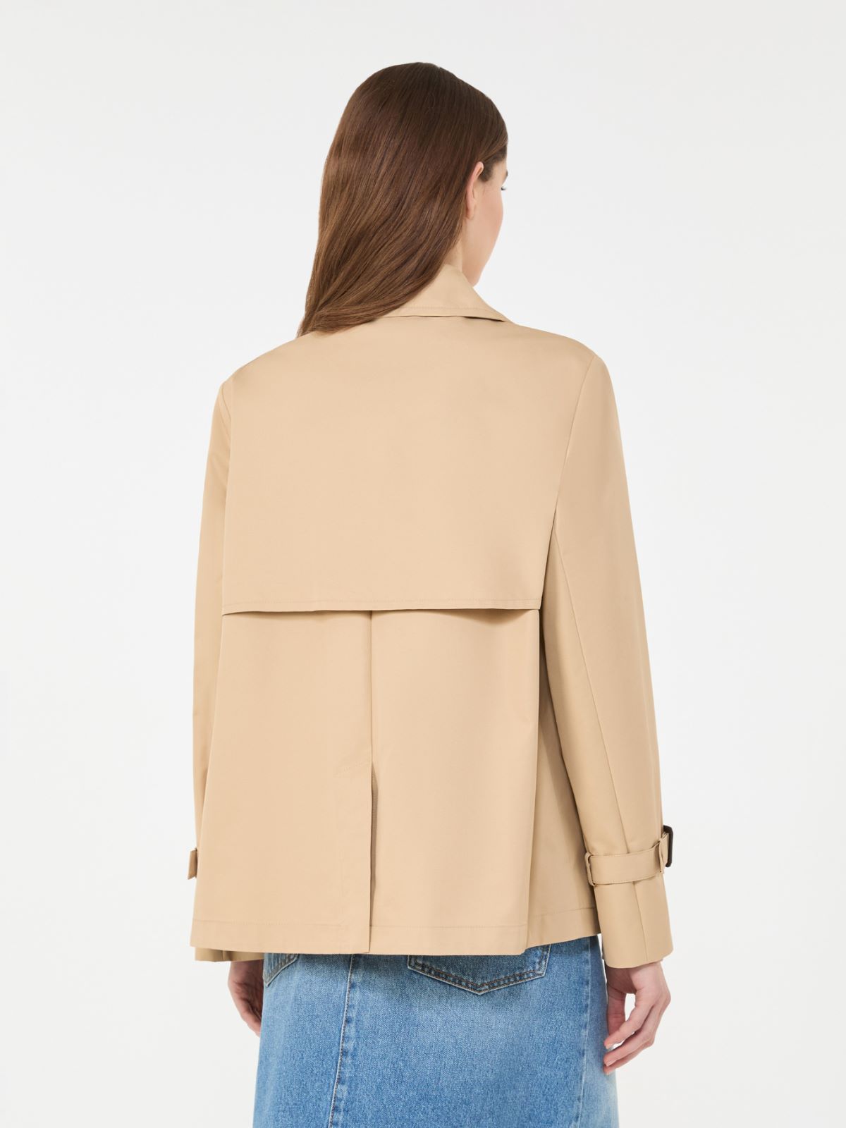 Cropped, water-repellent gabardine trench coat - BEIGE - Weekend - 3