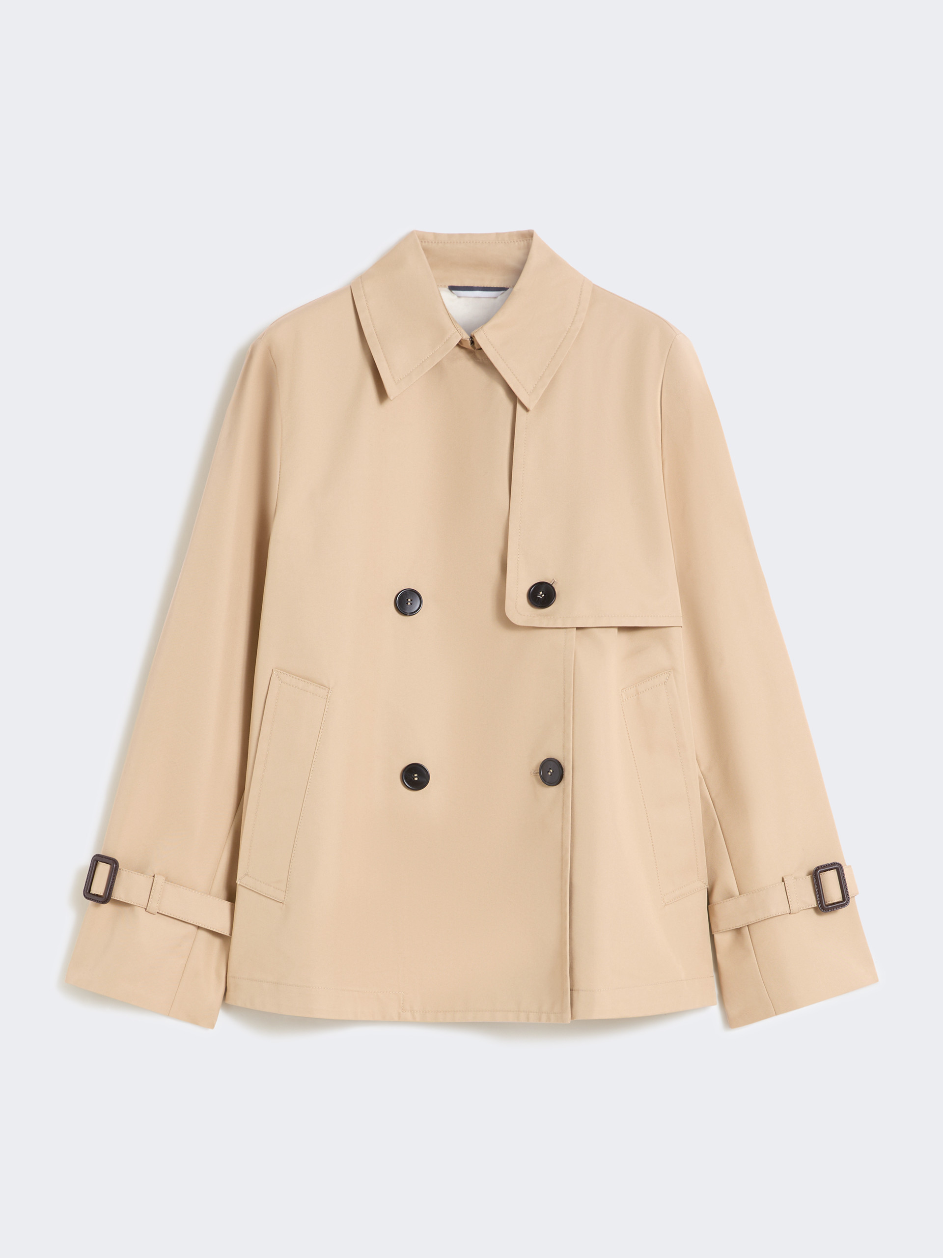 Cropped, water-repellent gabardine trench coat - BEIGE - Weekend Max Mara - 6